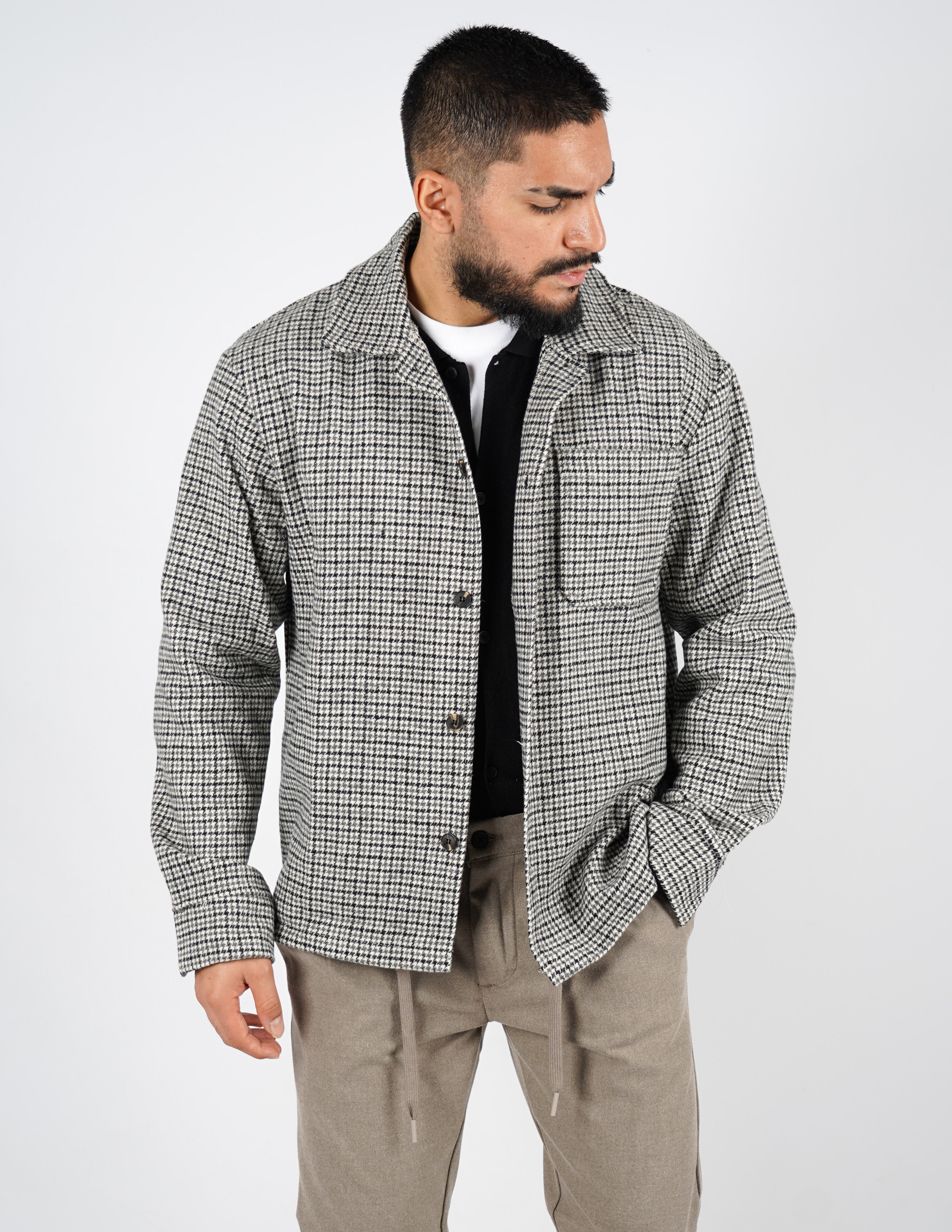 OVERSHIRT effetto LANA A QUADRI