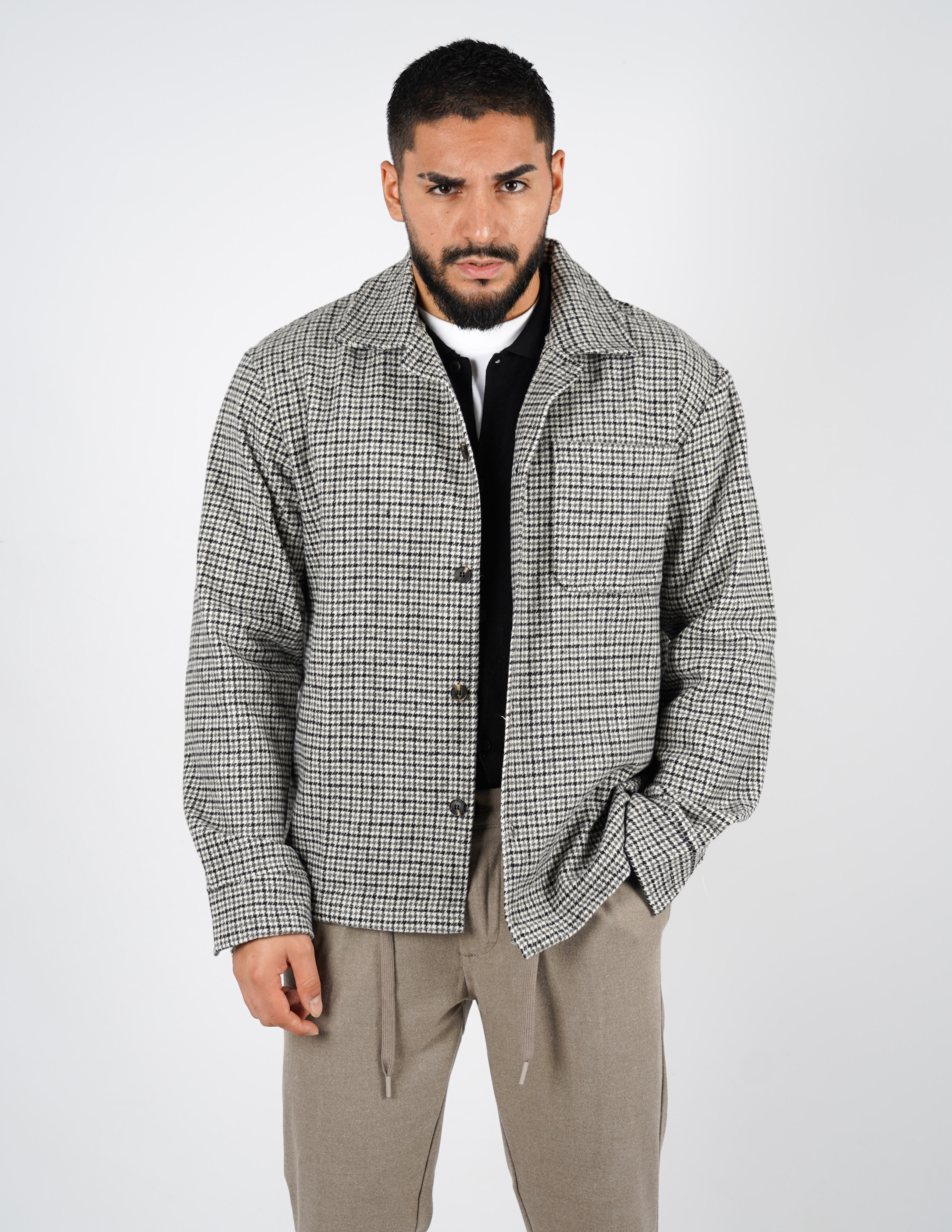 OVERSHIRT effetto LANA A QUADRI