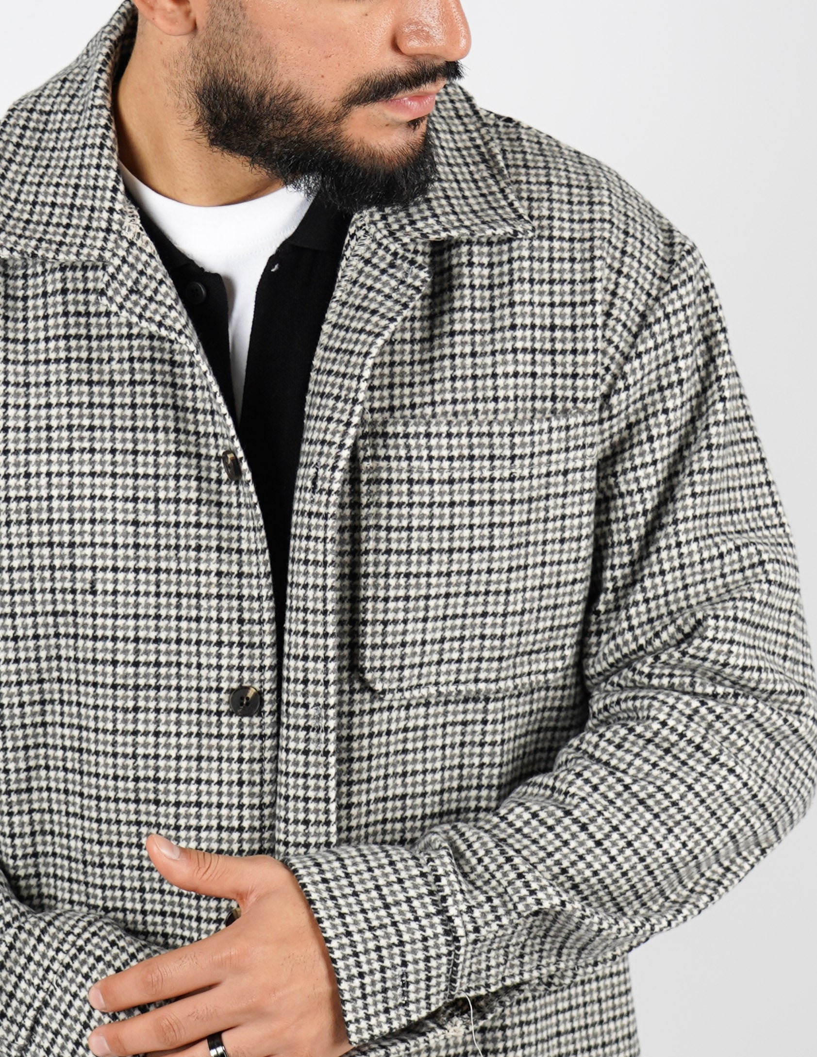 OVERSHIRT effetto LANA A QUADRI