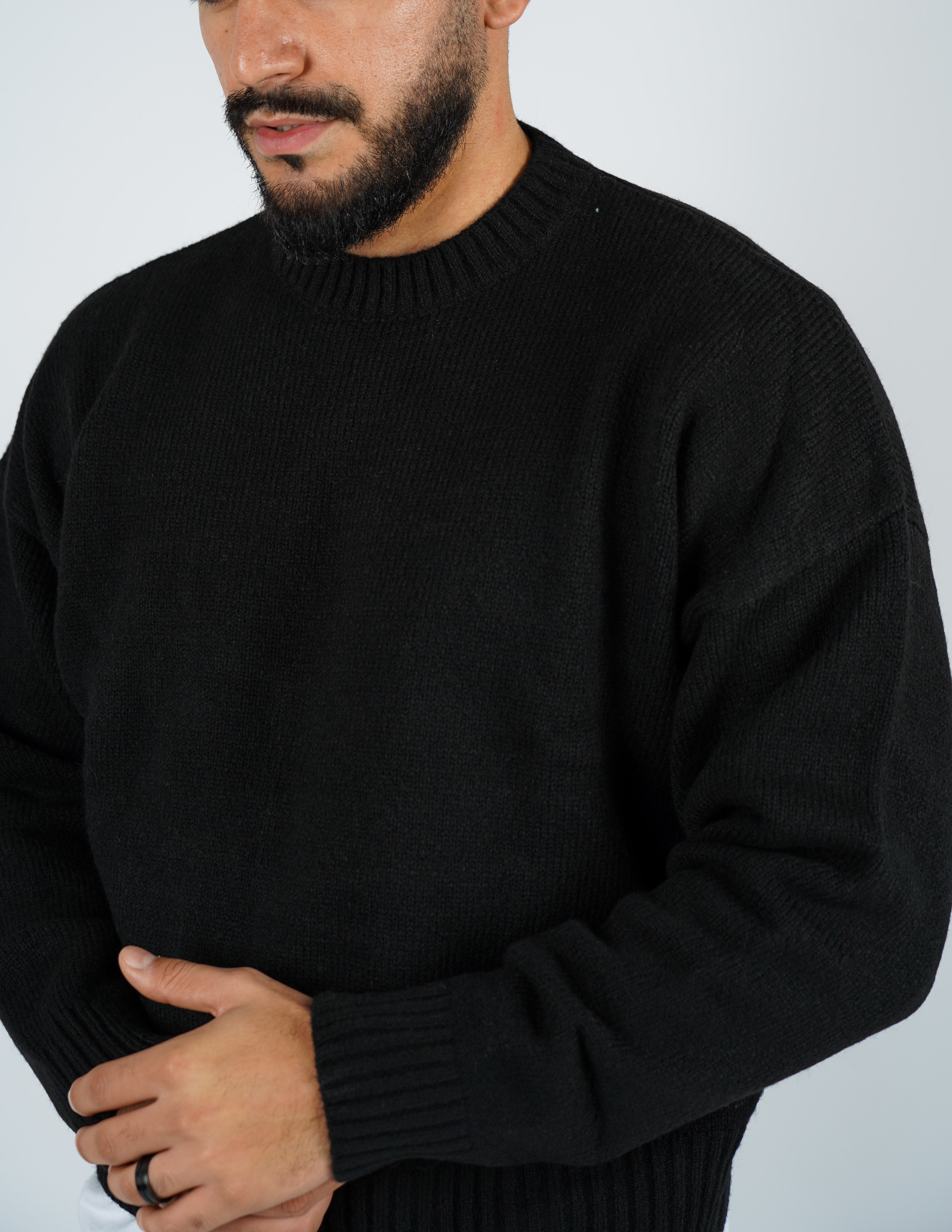 Maglione crop in lana