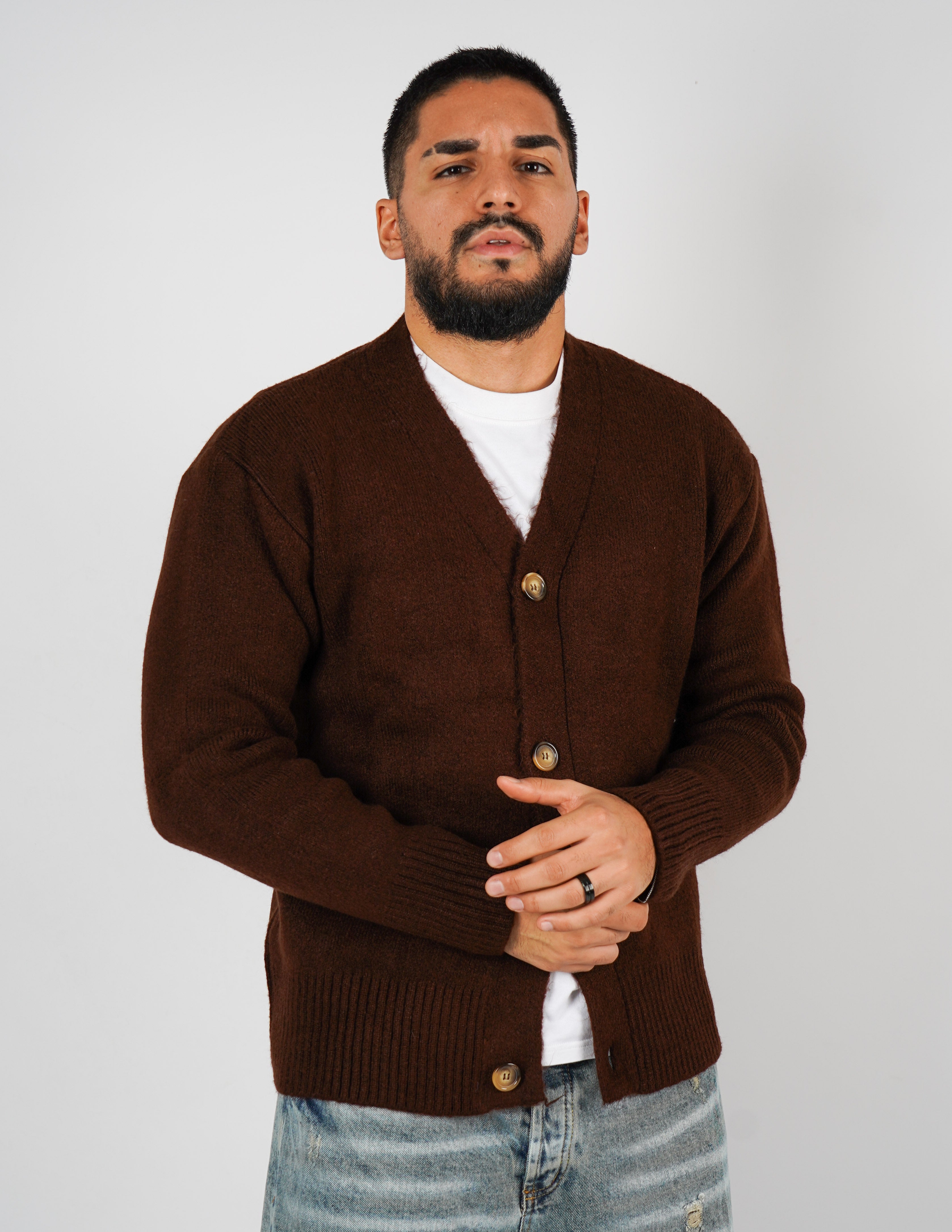 Cardigan in lana doppia