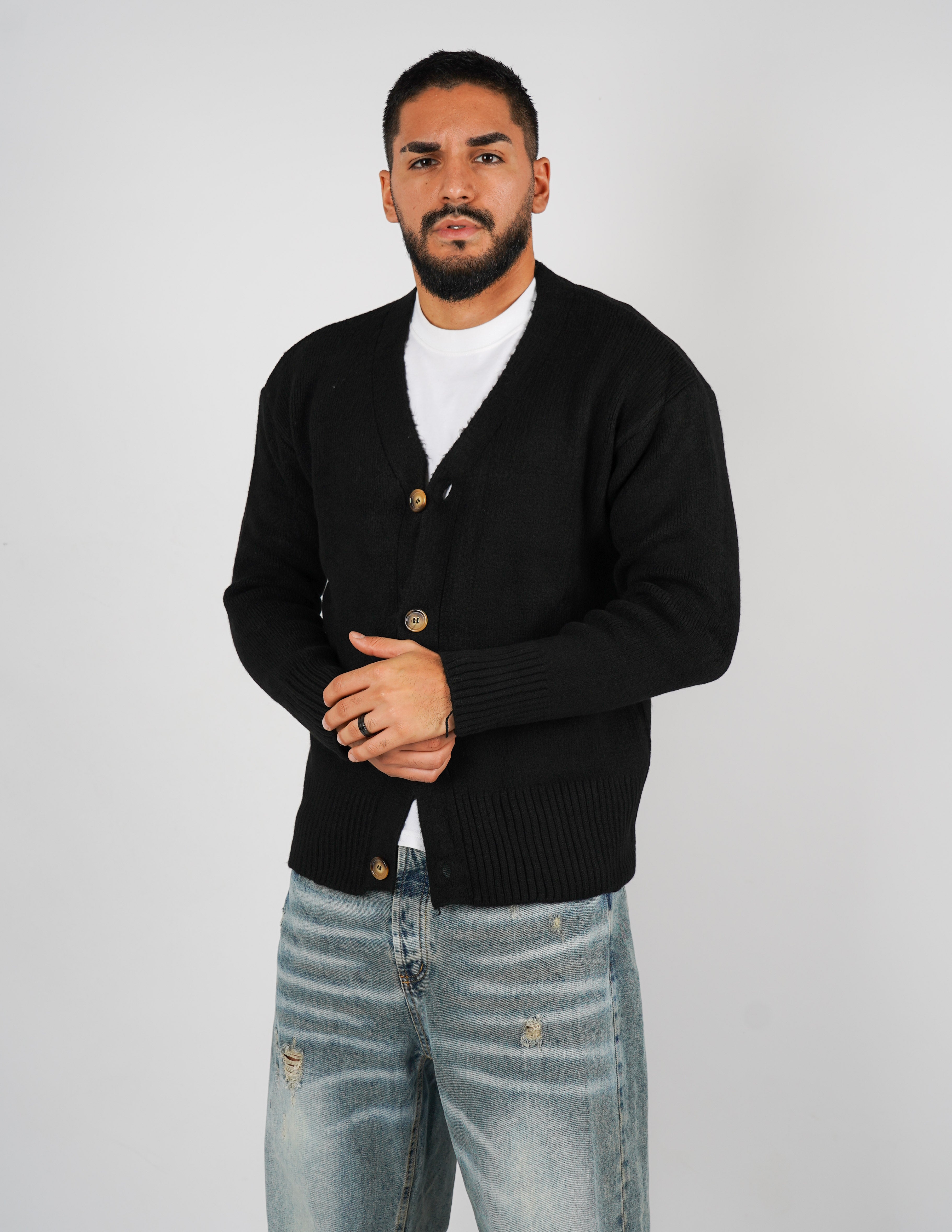 Cardigan in lana doppia