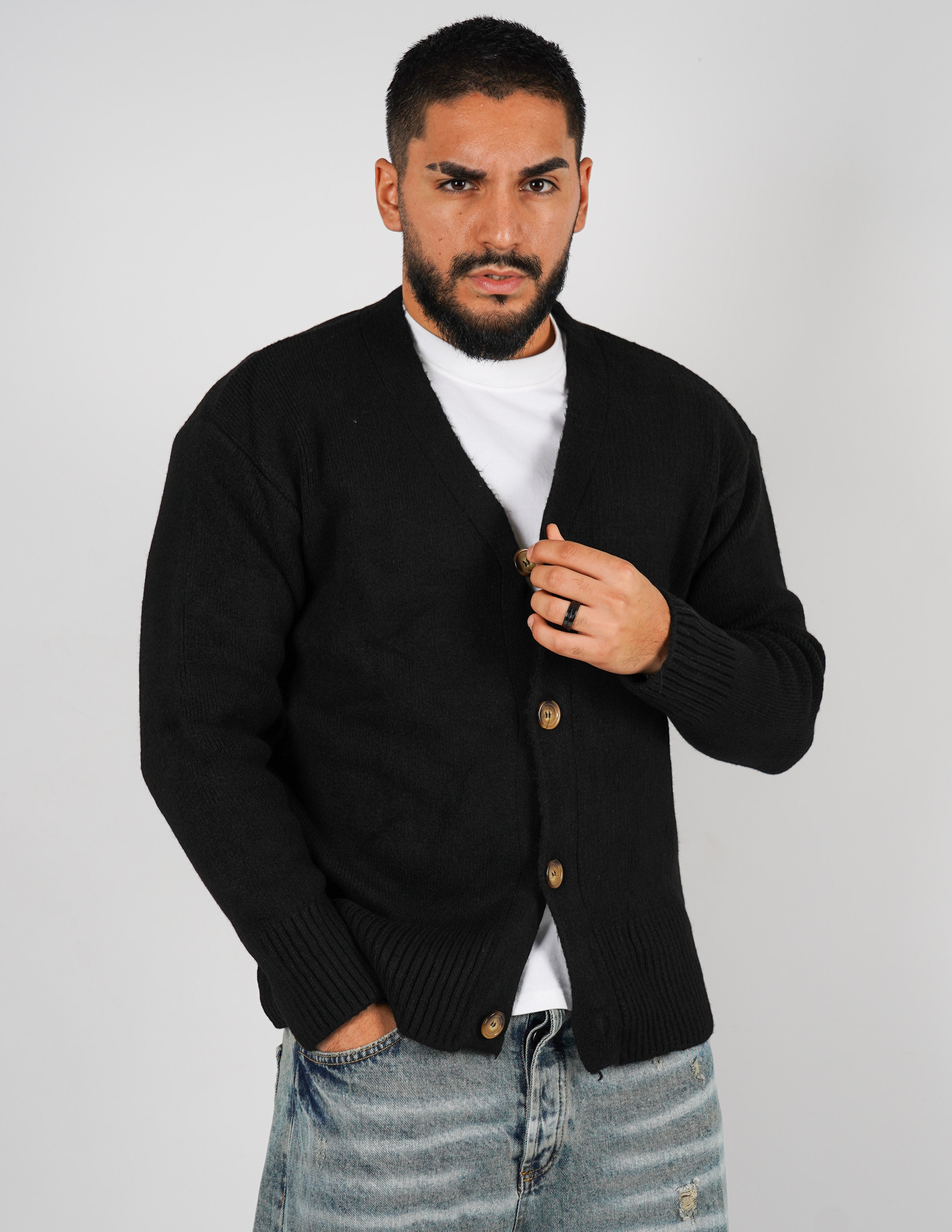 Cardigan in lana doppia