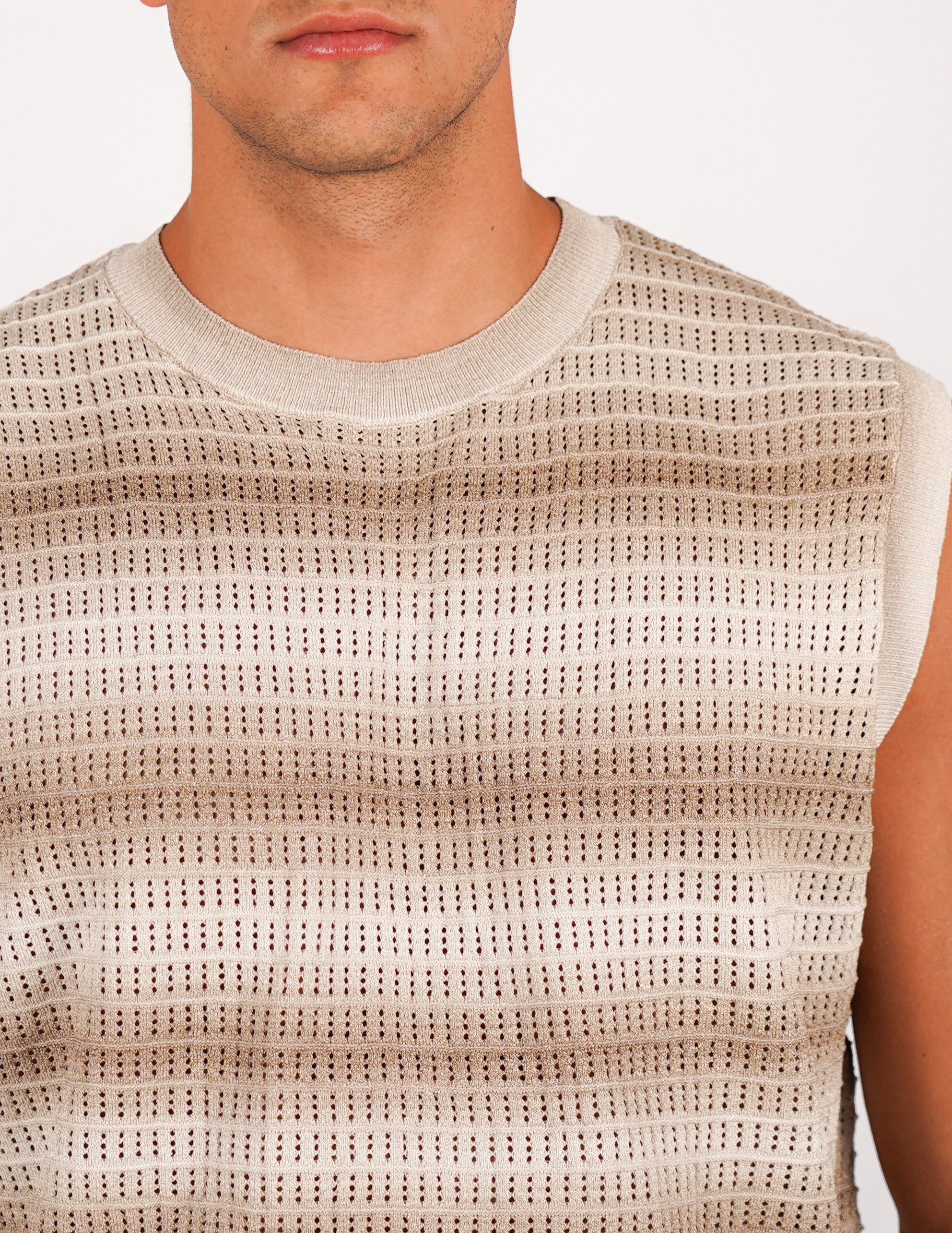 SMANICATO IN MAGLIA DEGRADE'