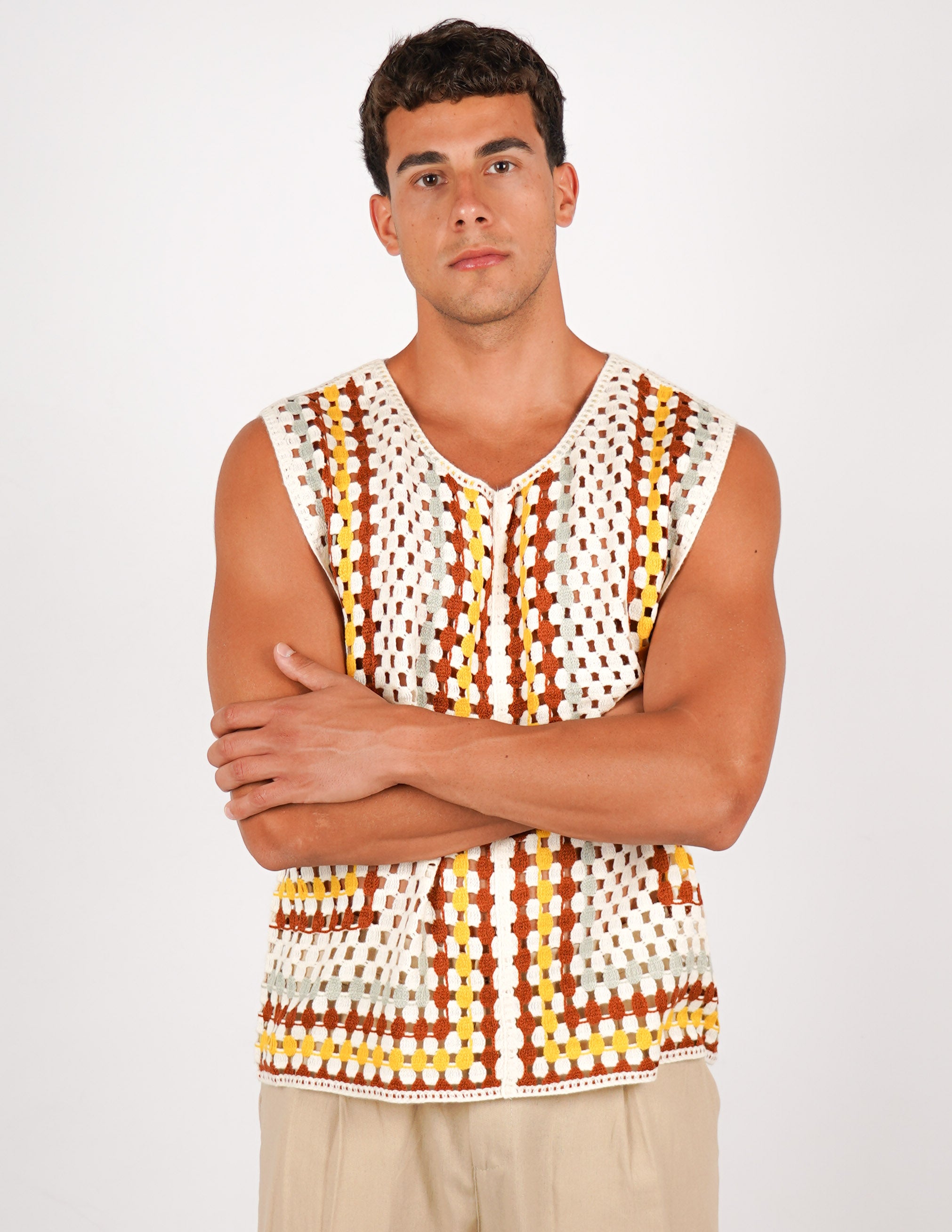 SMANICATO IN MAGLIA DEGRADE'