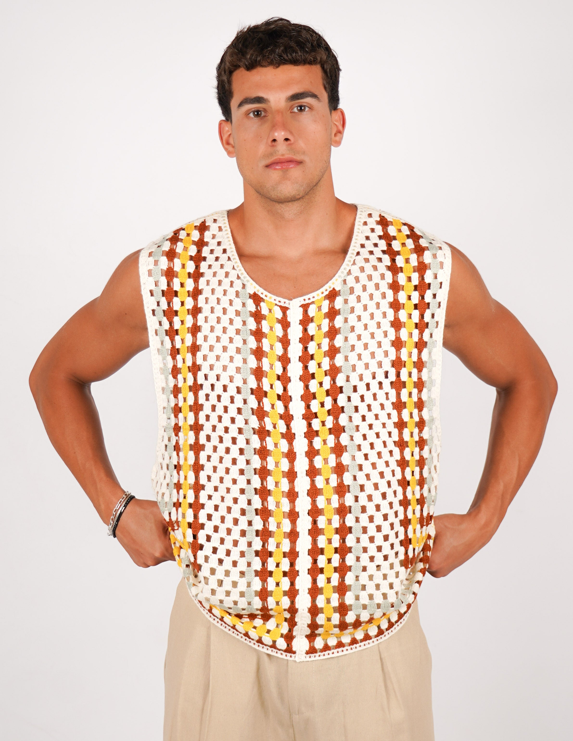 SMANICATO IN MAGLIA DEGRADE'