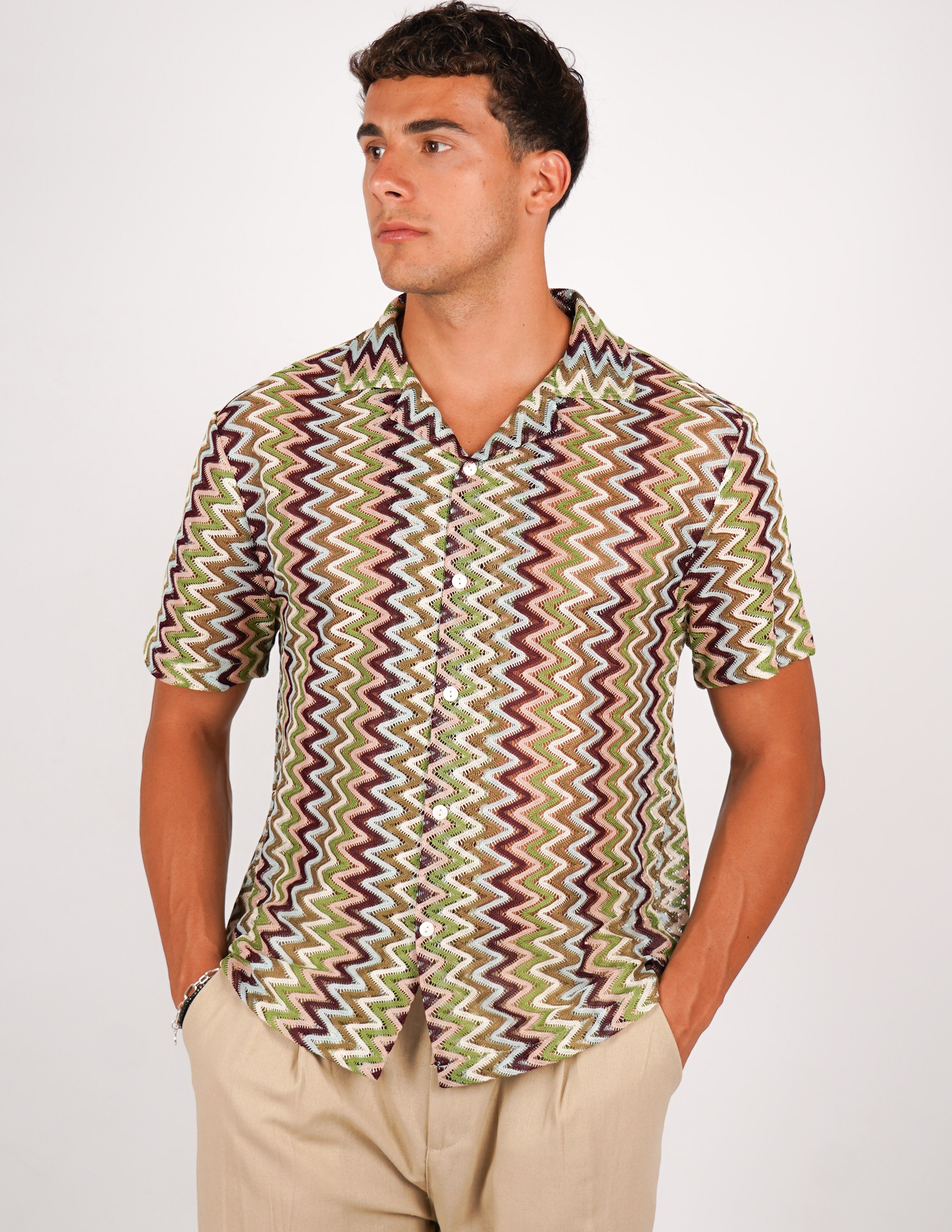 CAMICIA CROCHET A FANTASIA