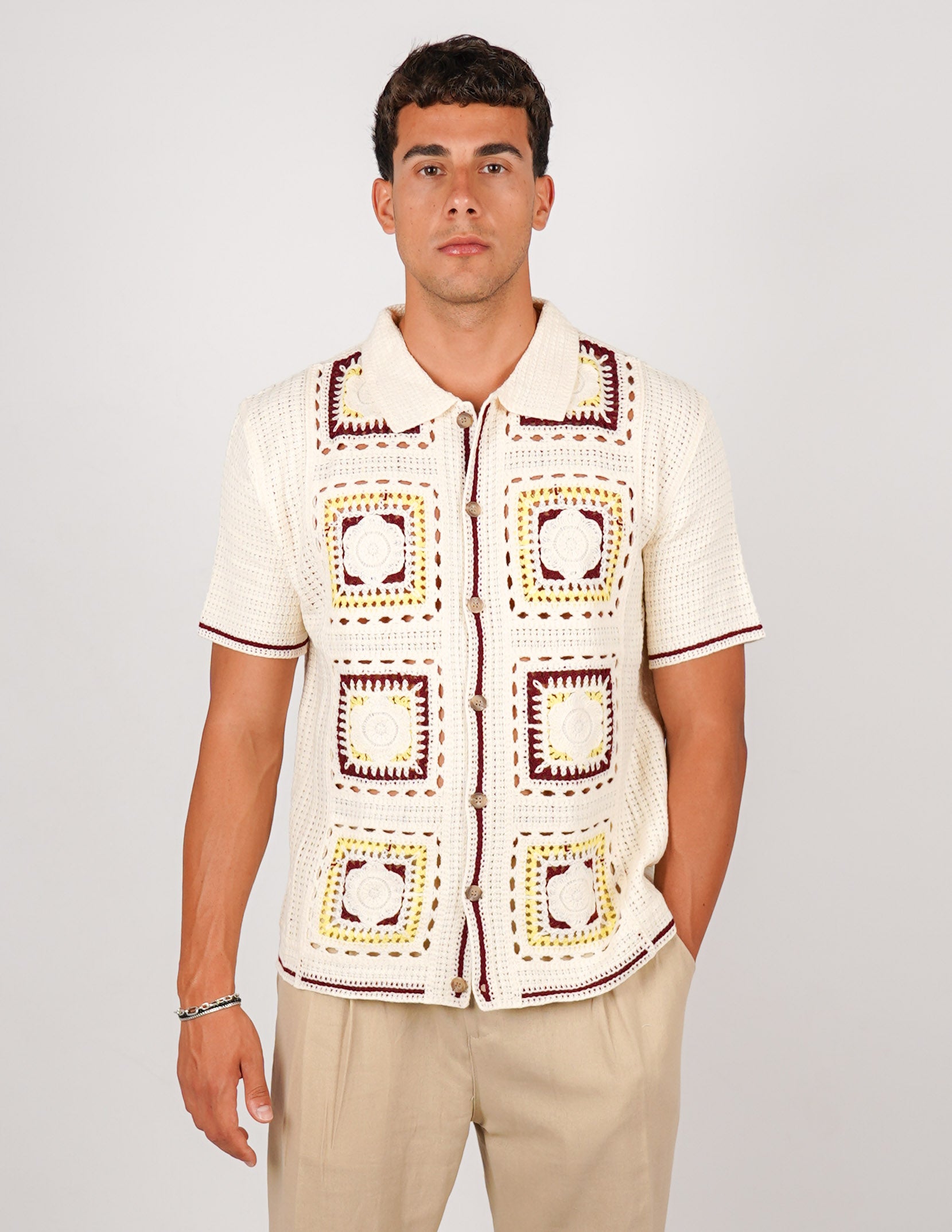 CAMICIA CROCHET A FANTASIA