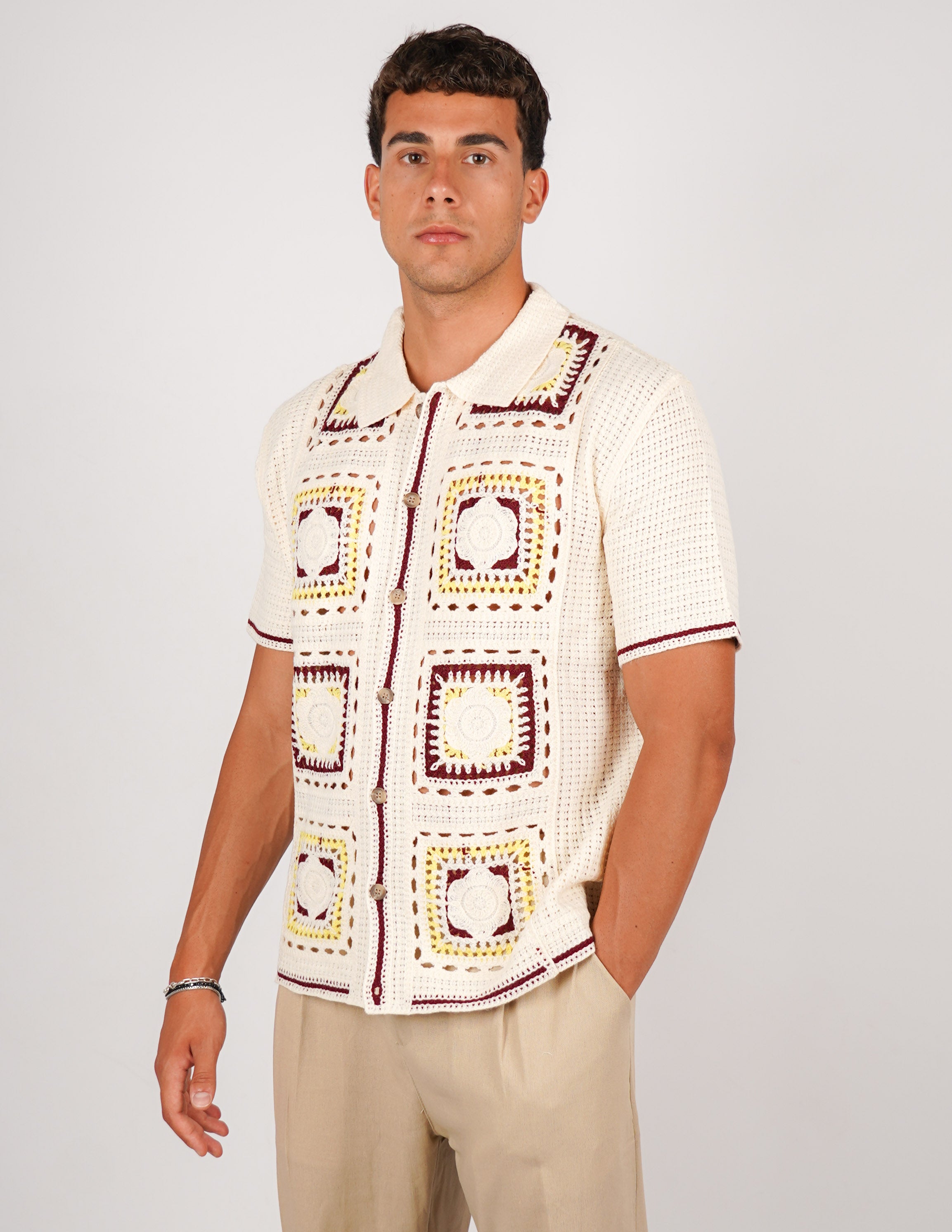 CAMICIA CROCHET A FANTASIA
