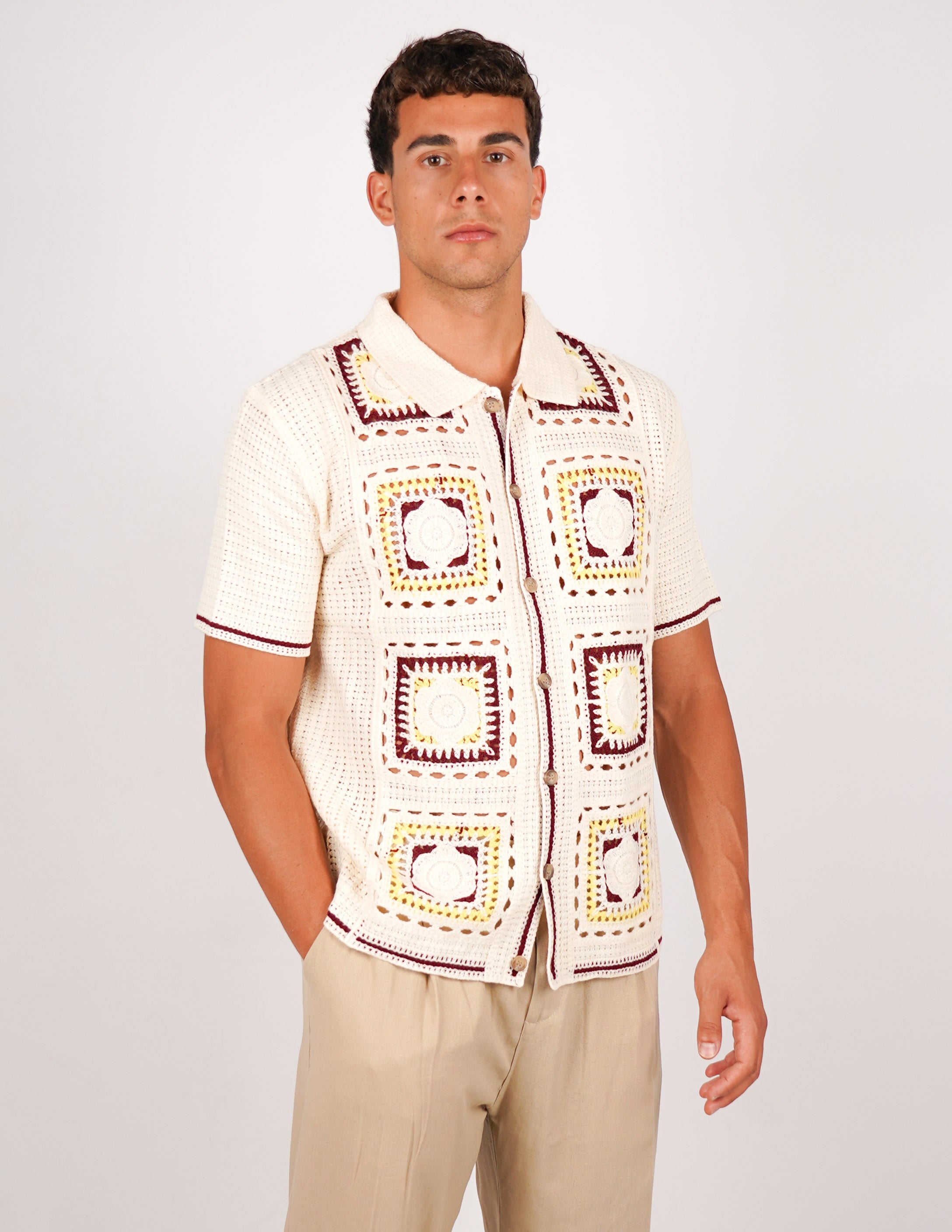 CAMICIA CROCHET A FANTASIA