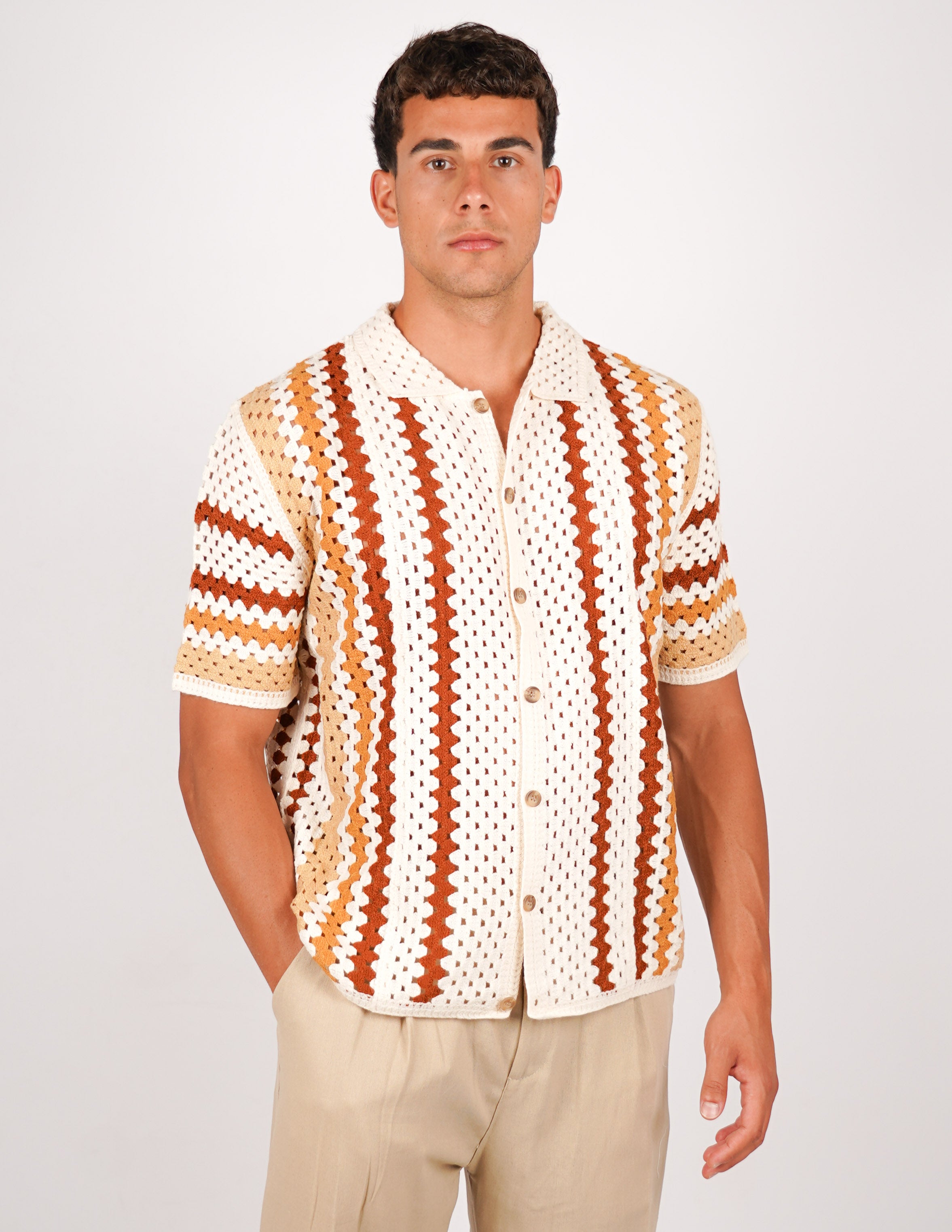 CAMICIA CROCHET A FANTASIA