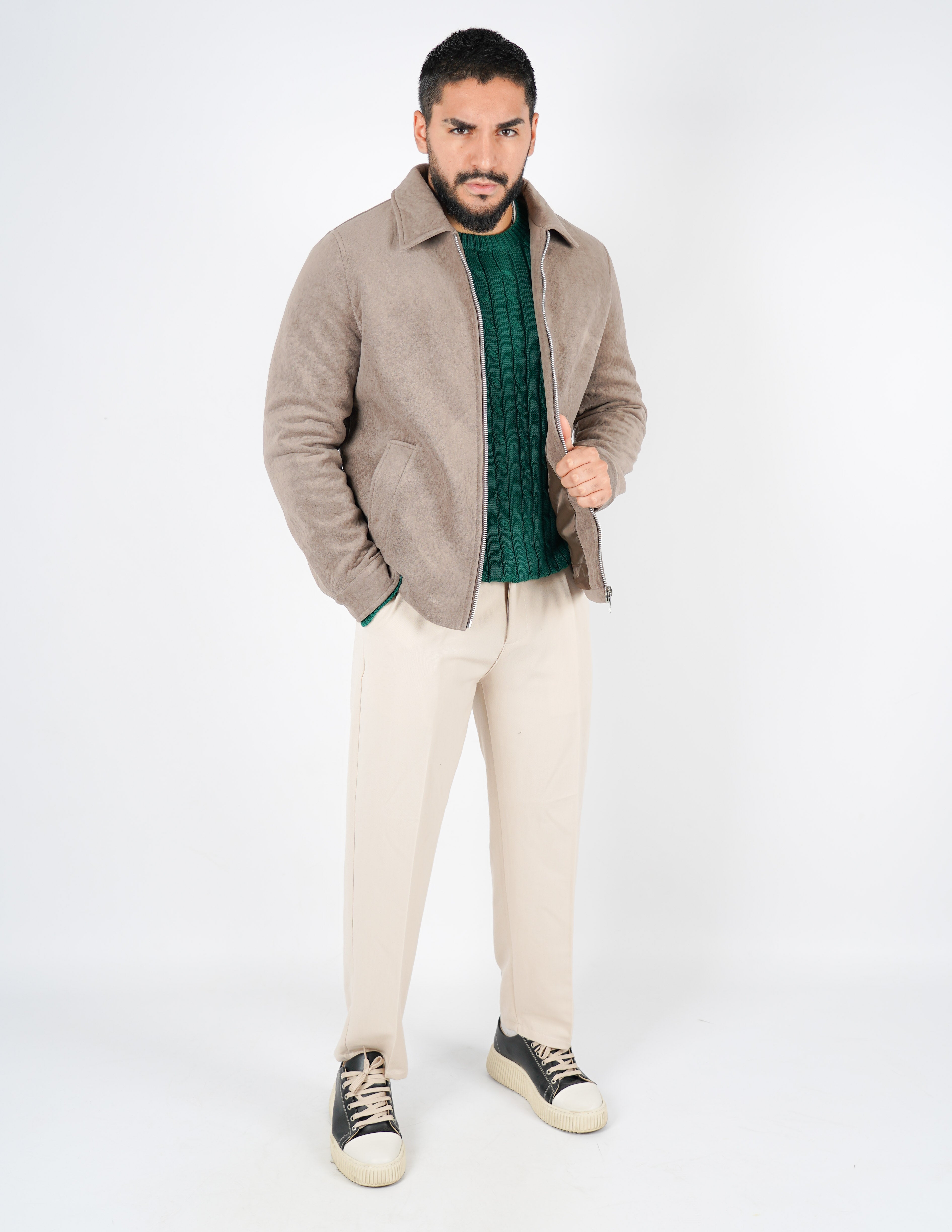 CAPPOTTINO CON COLLO SU TESSUTO STRUTTURATO