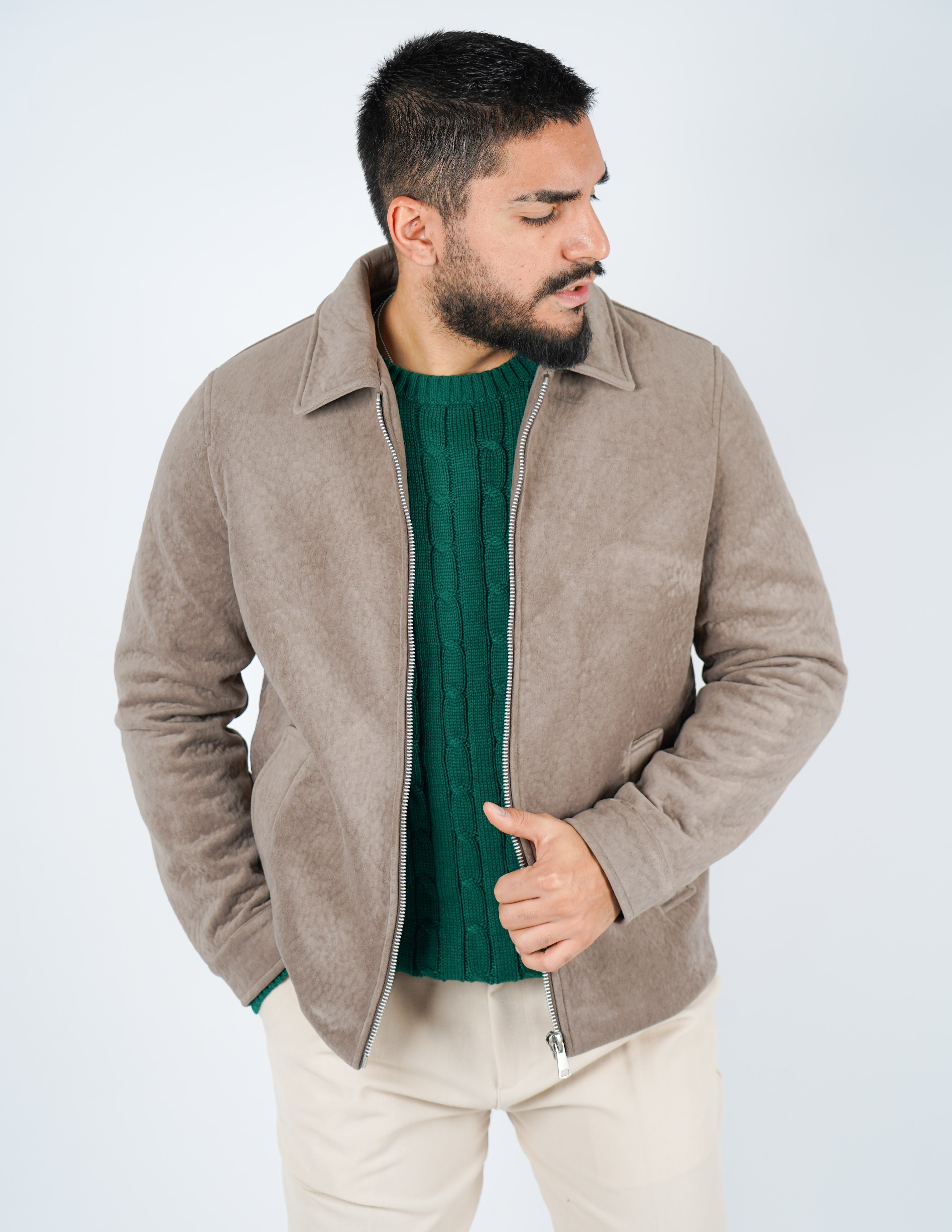 CAPPOTTINO CON COLLO SU TESSUTO STRUTTURATO