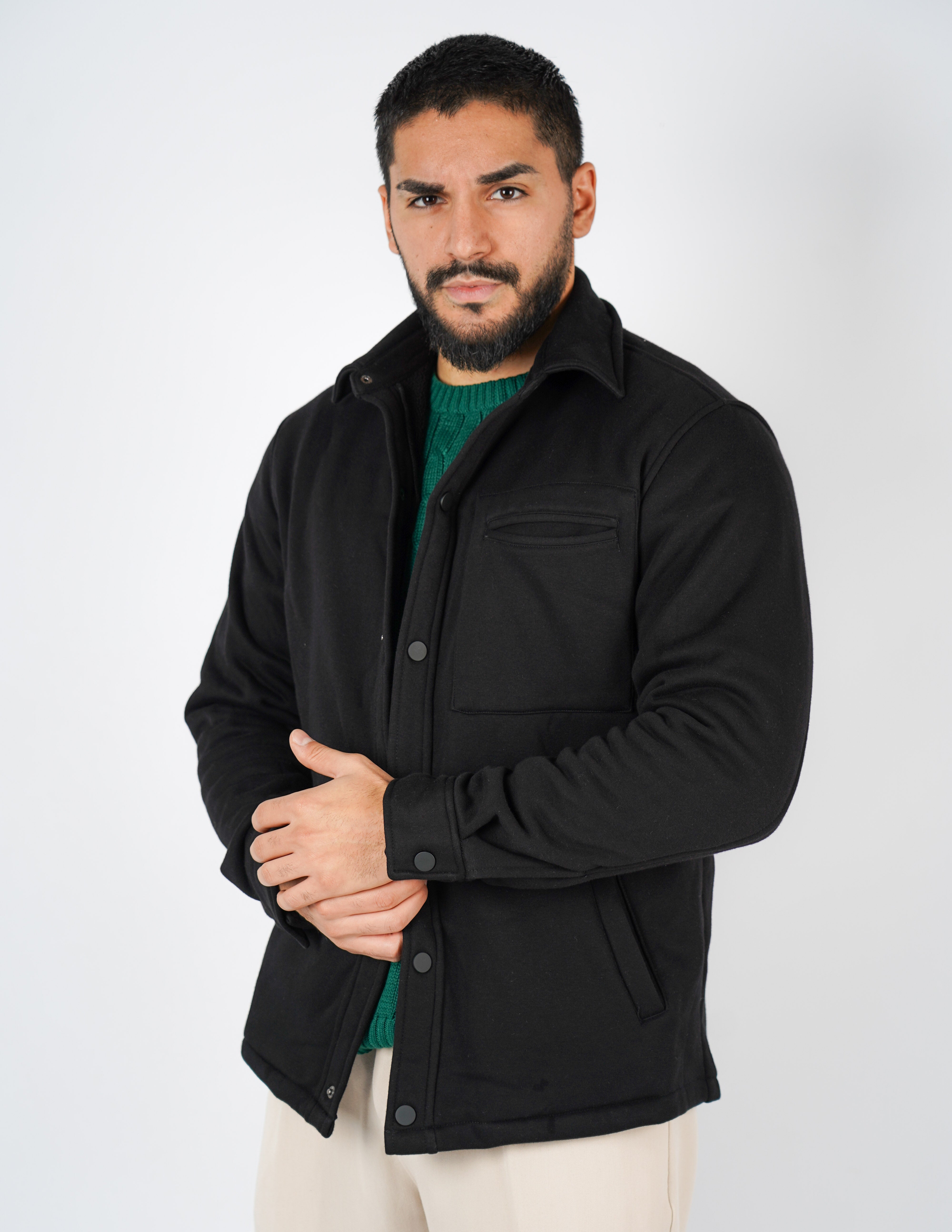 OVERSHIRT IMBOTTITA IN FELPA