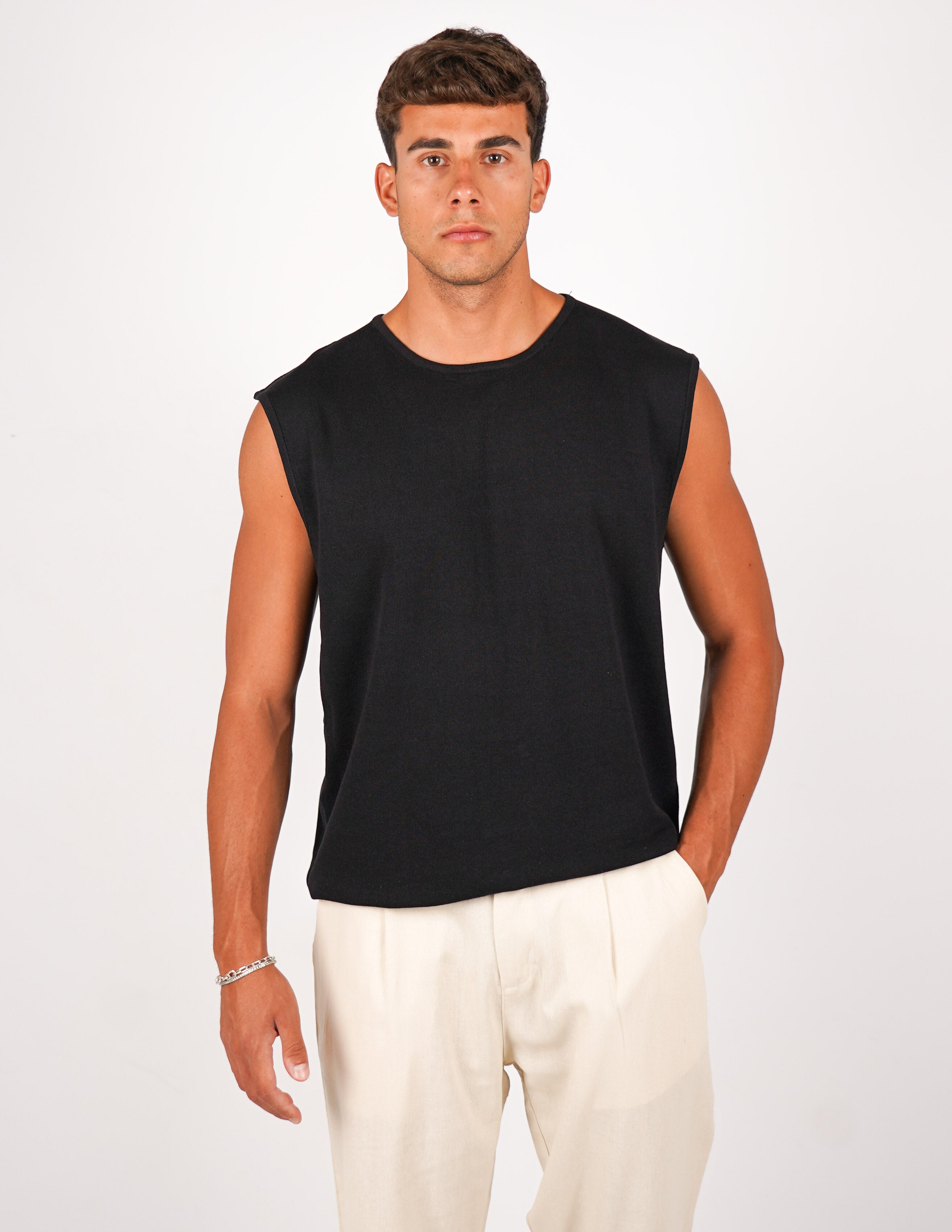 T-SHIRT IN FILO SMANICATA