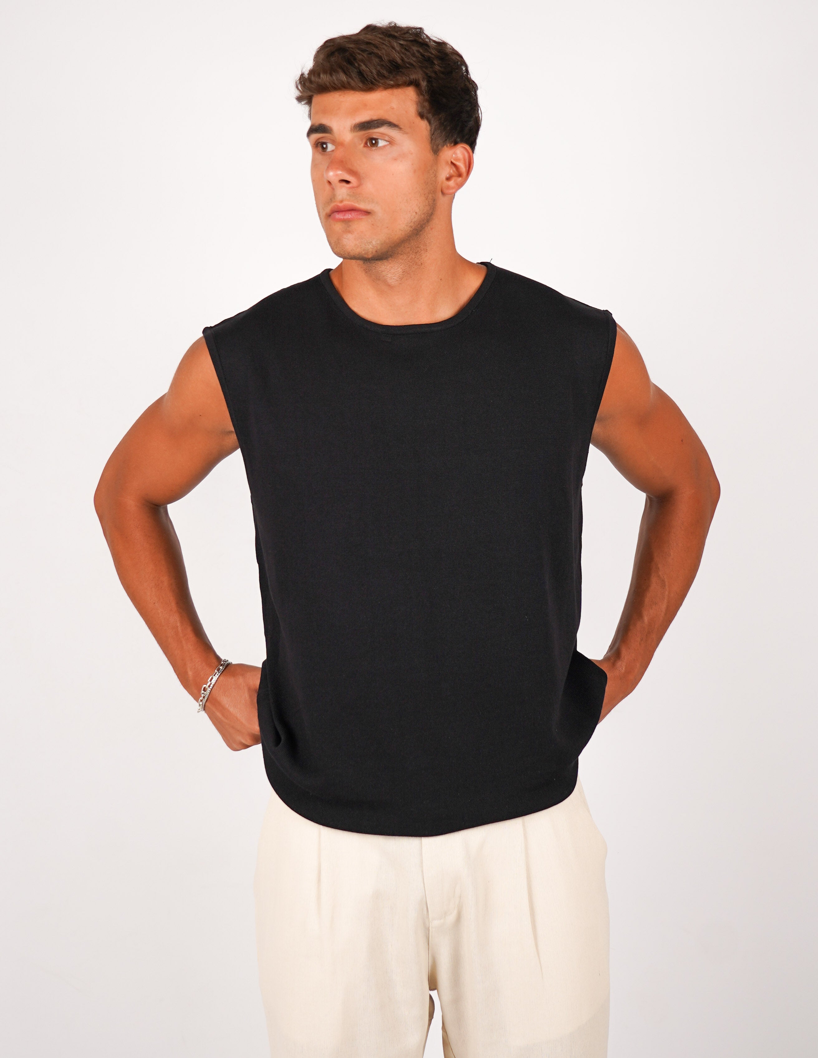T-SHIRT IN FILO SMANICATA