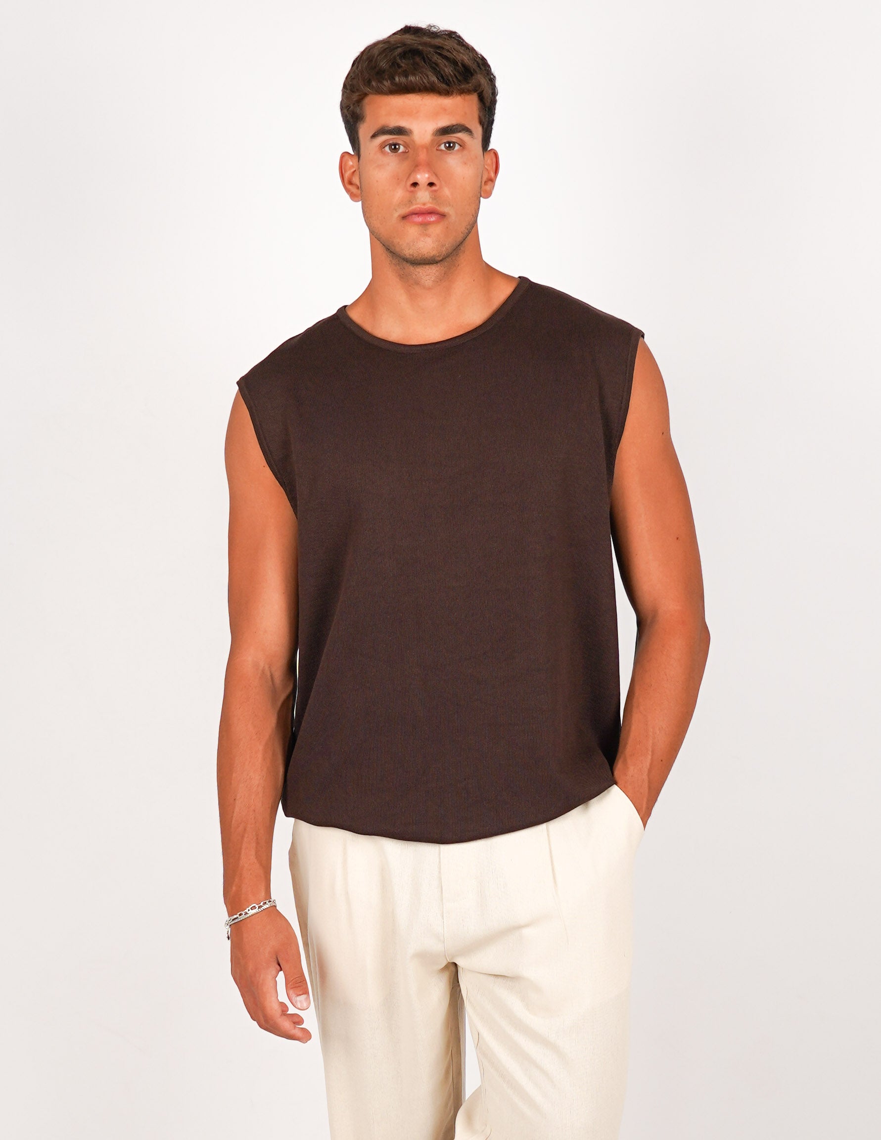 T-SHIRT IN FILO SMANICATA