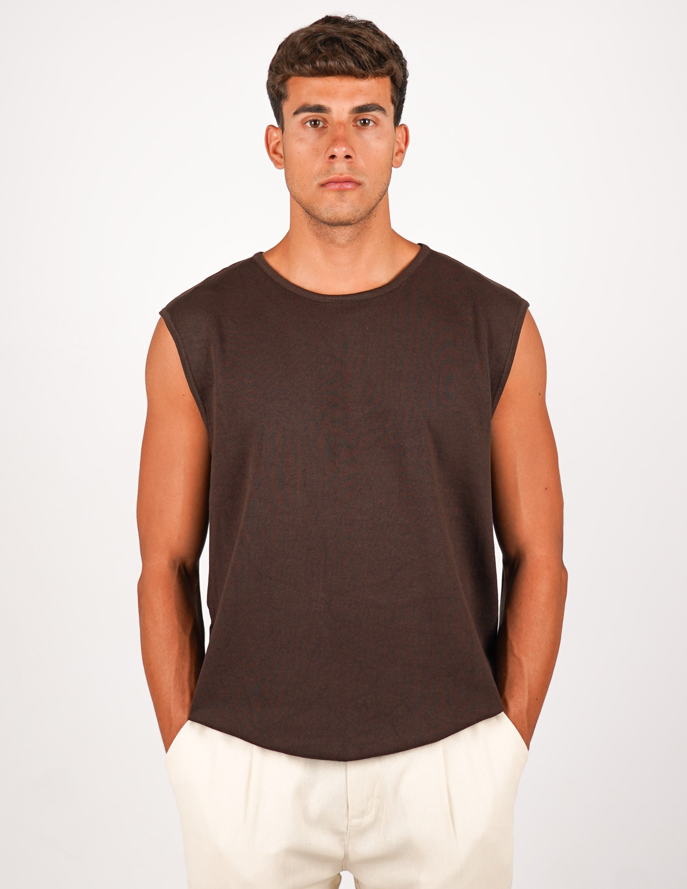 T-SHIRT IN FILO SMANICATA