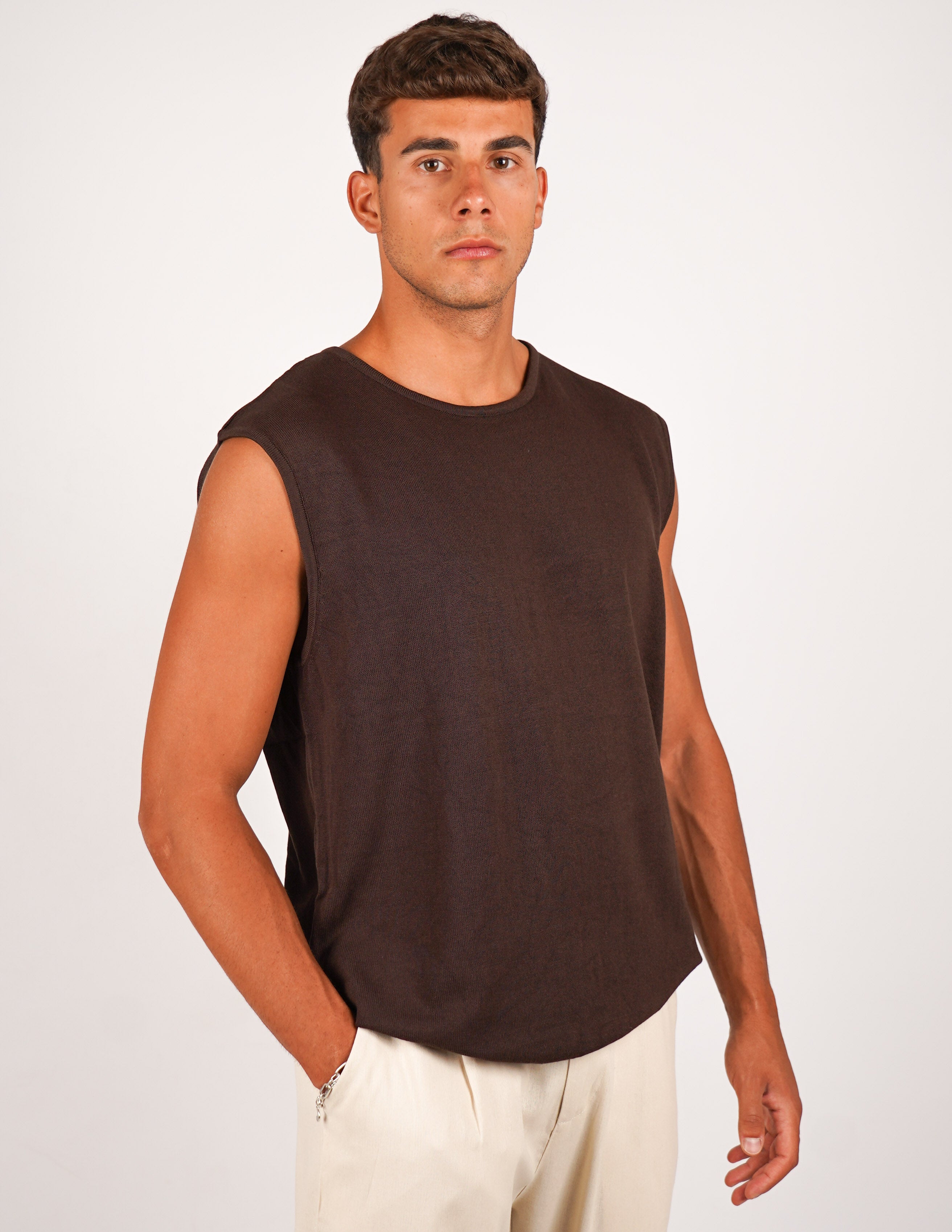 T-SHIRT IN FILO SMANICATA