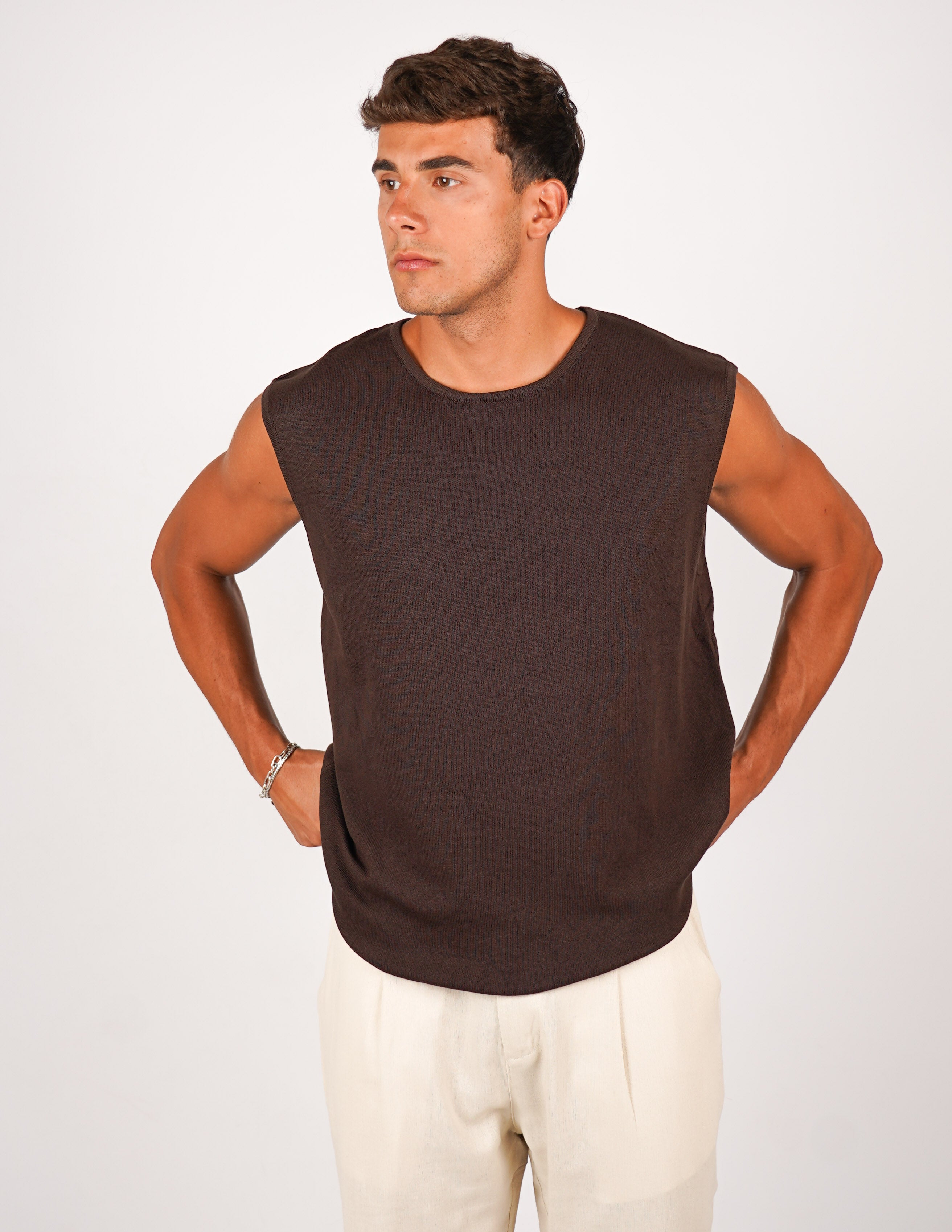 T-SHIRT IN FILO SMANICATA