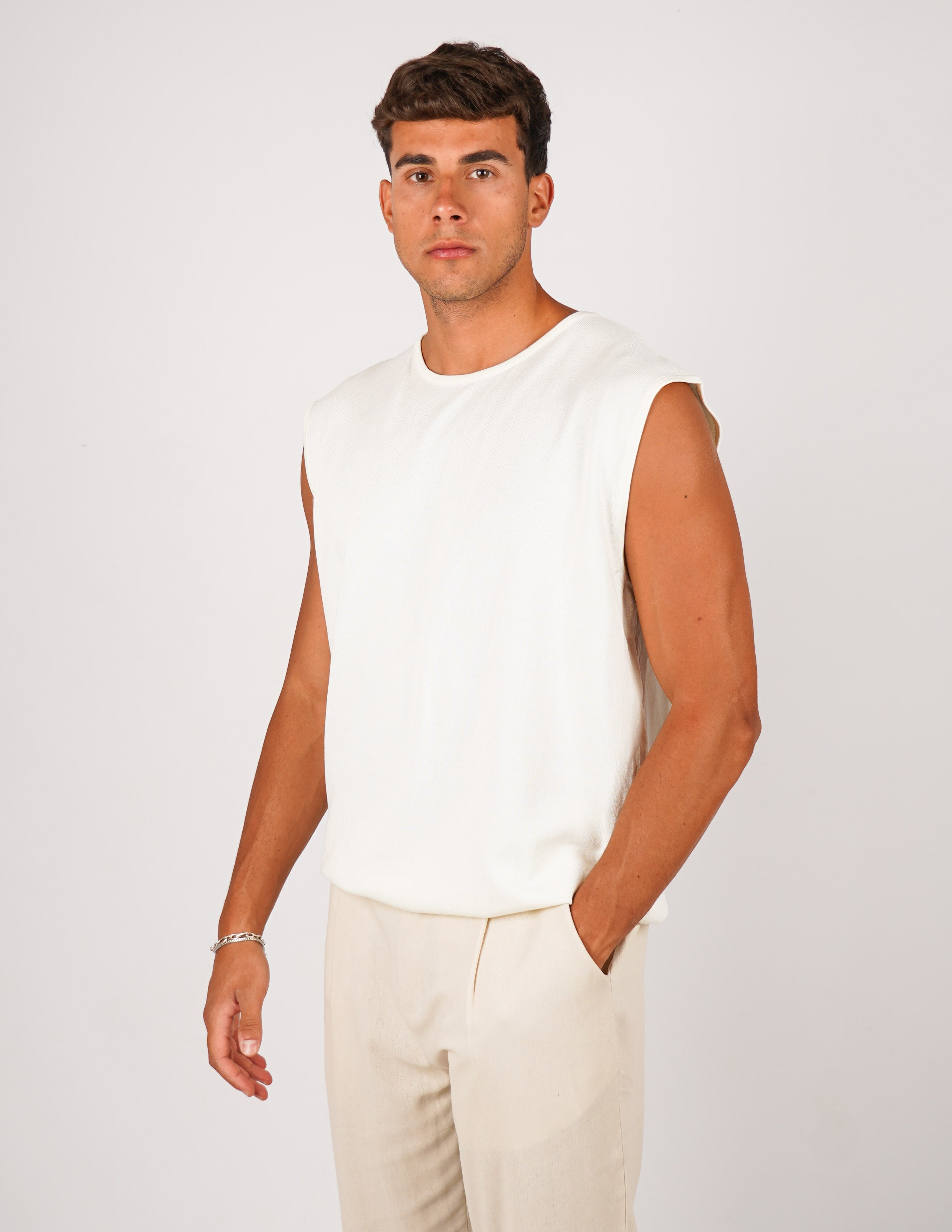 T-SHIRT IN FILO SMANICATA