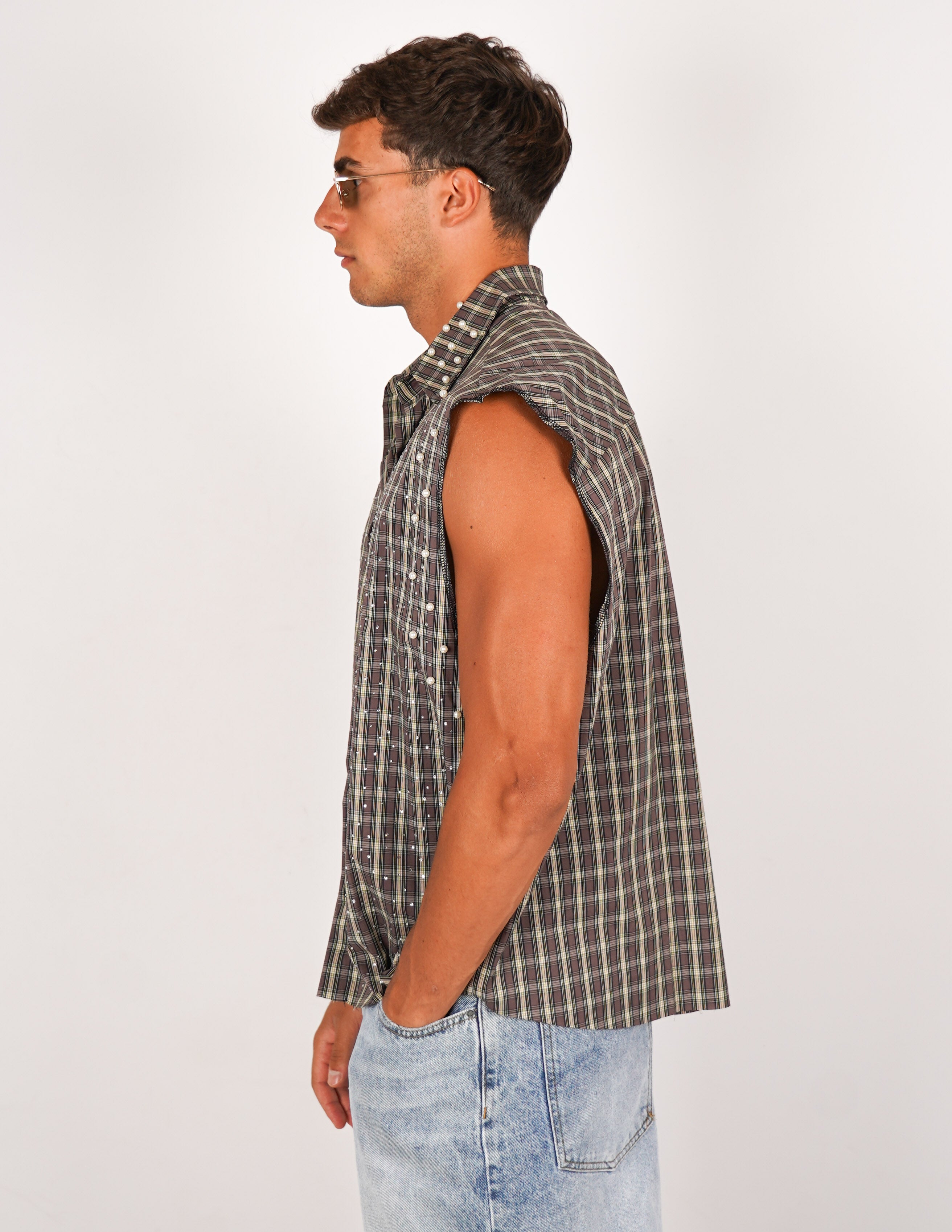 CAMICIA STRUTTURATA CON STRASS