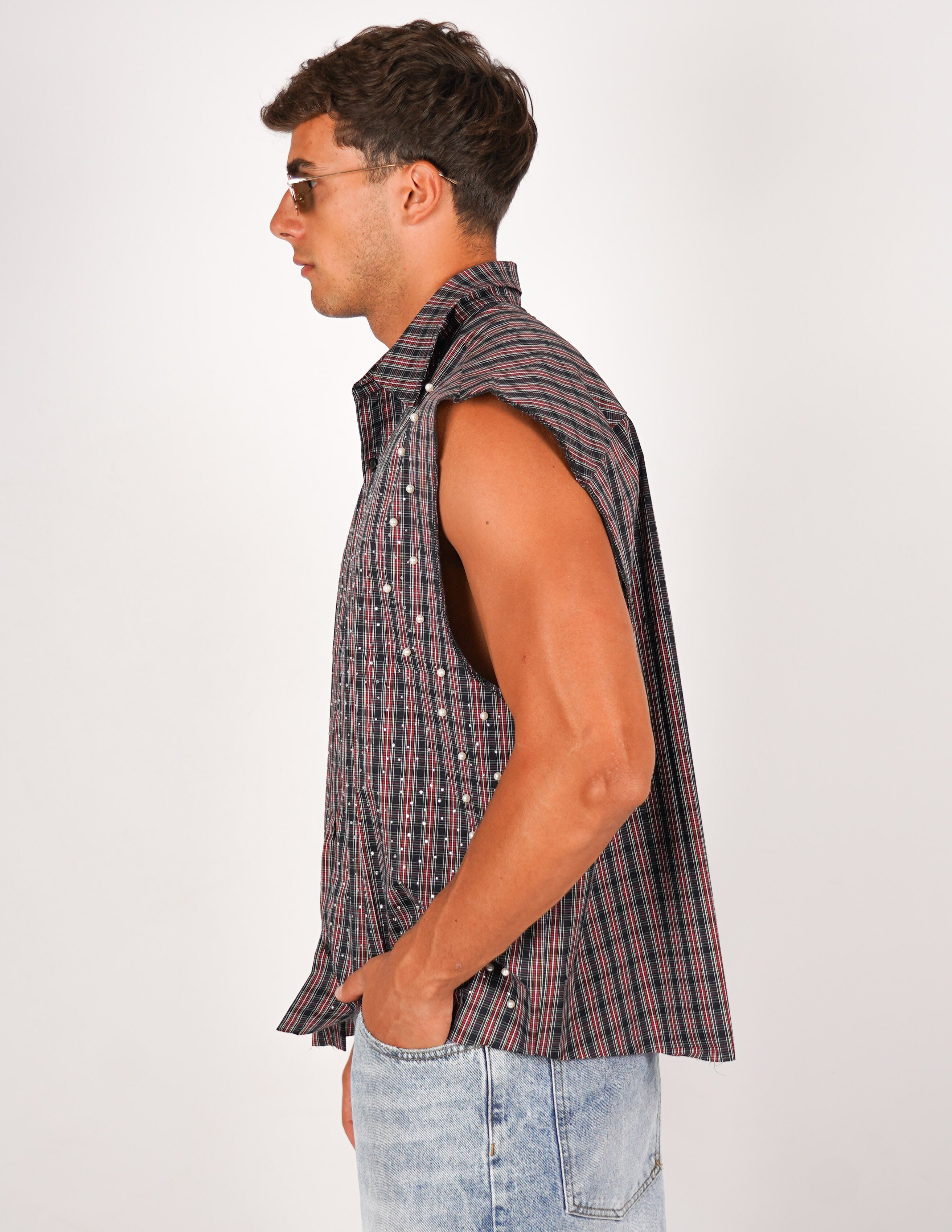 CAMICIA STRUTTURATA CON STRASS