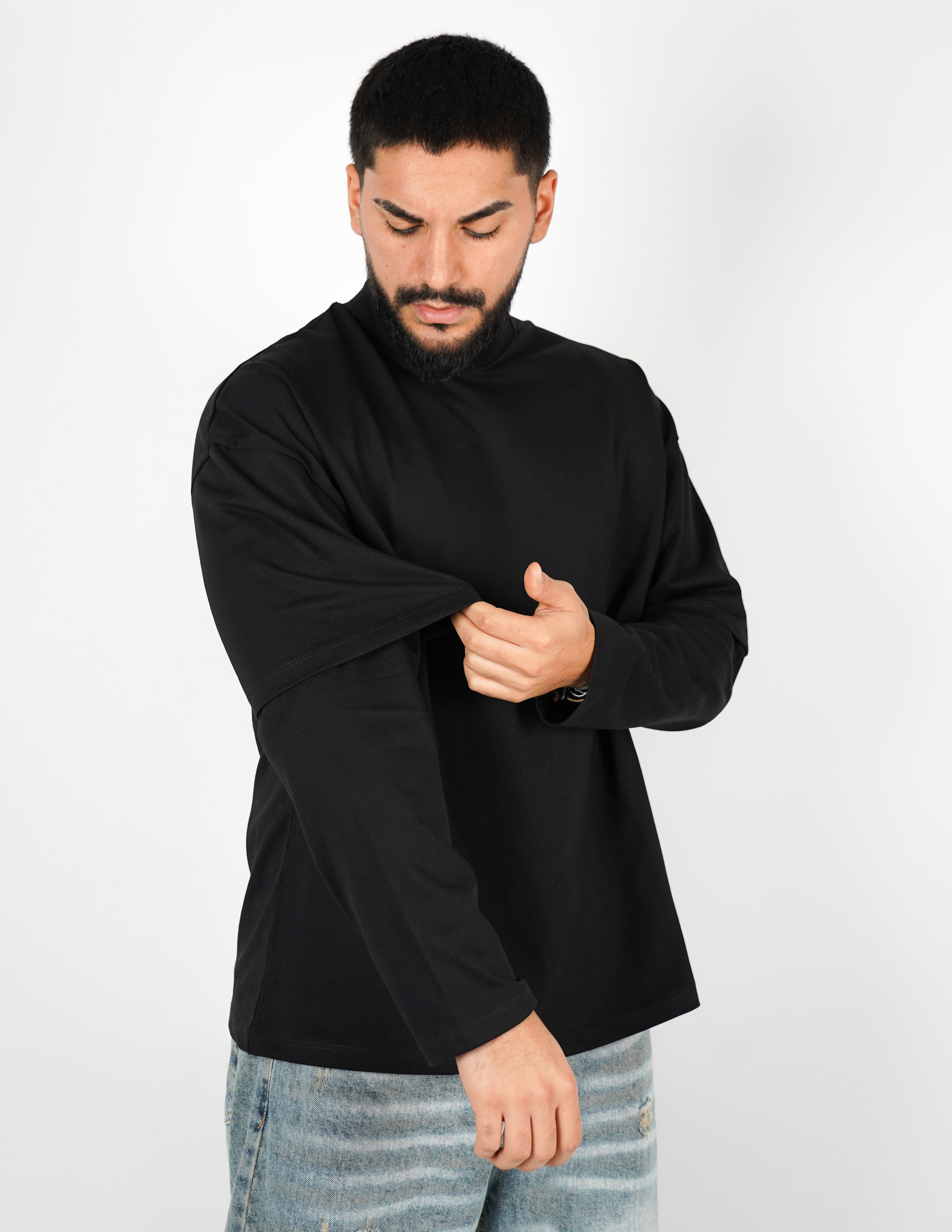 LONG SHIRT IN COTONE TINTA UNITA