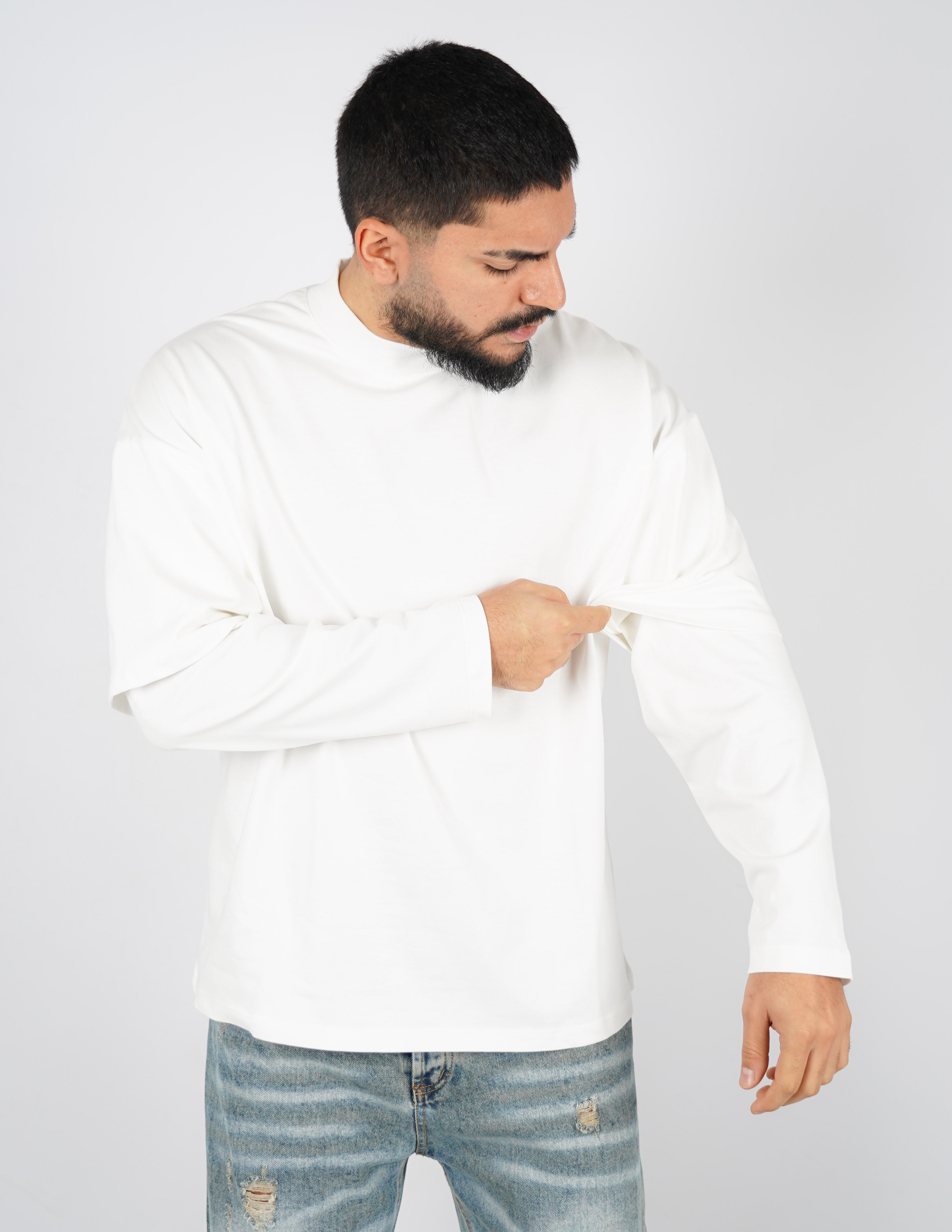 LONG SHIRT IN COTONE TINTA UNITA