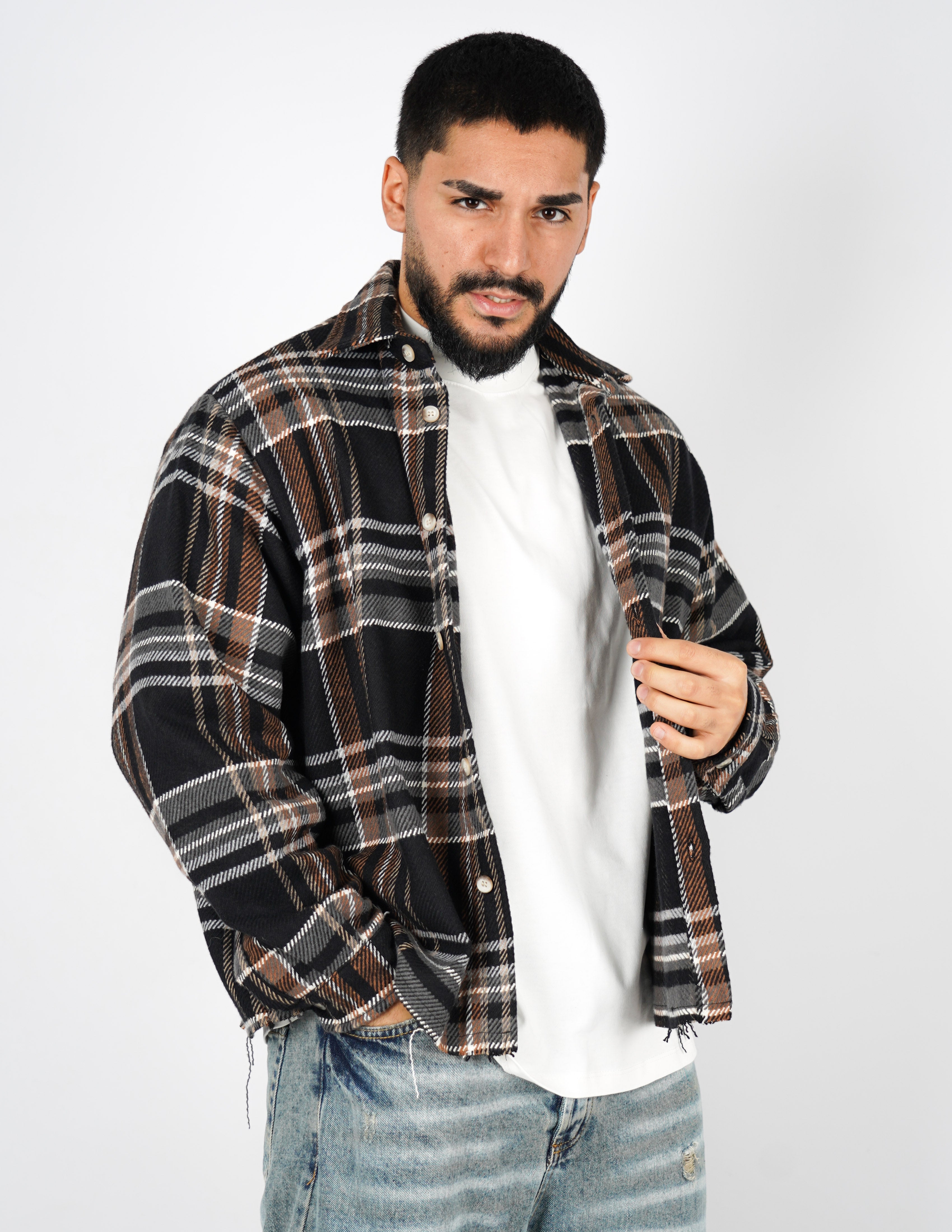 CAMICIA A QUADRI CROP FIT