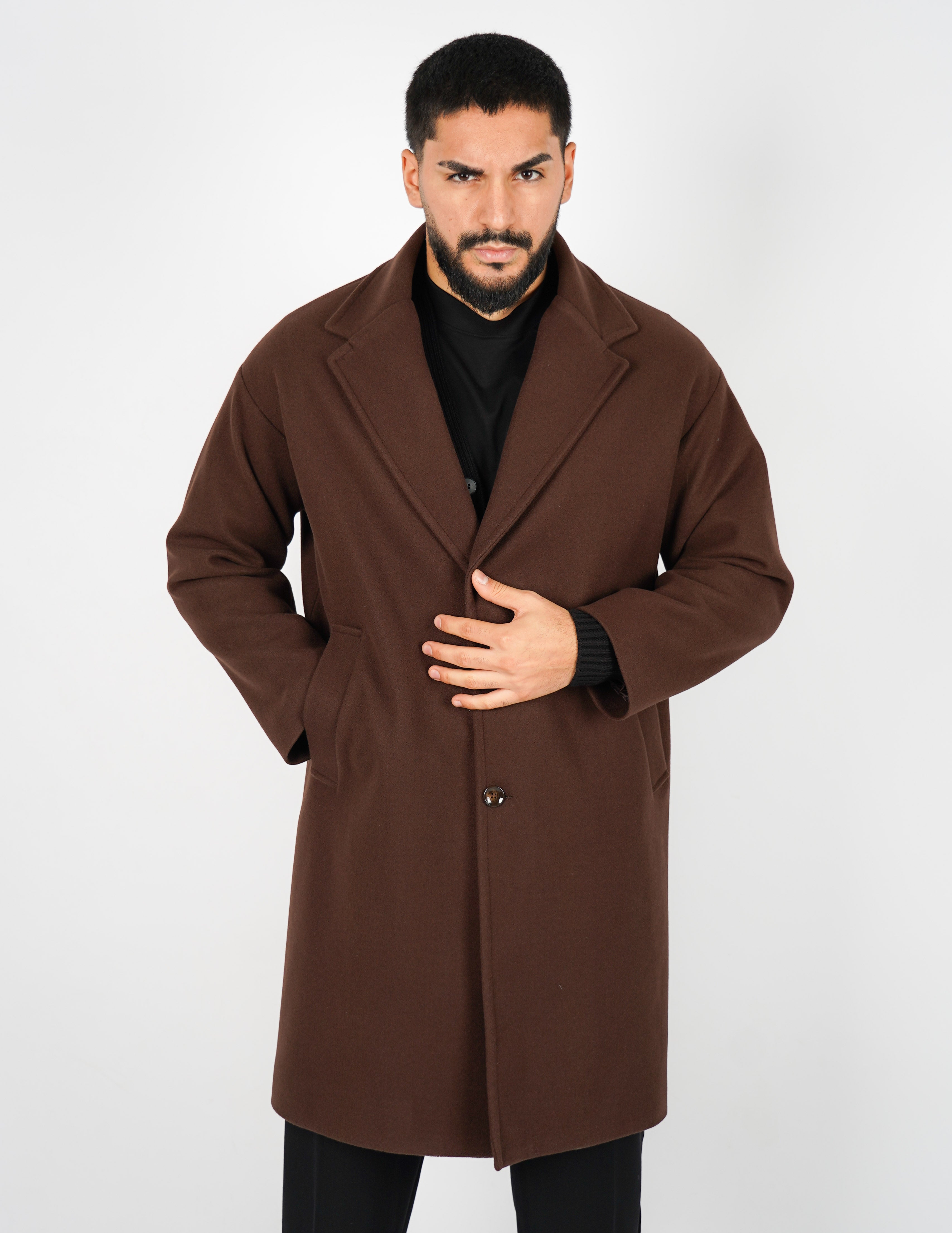 cappotto elegante monopetto oversize