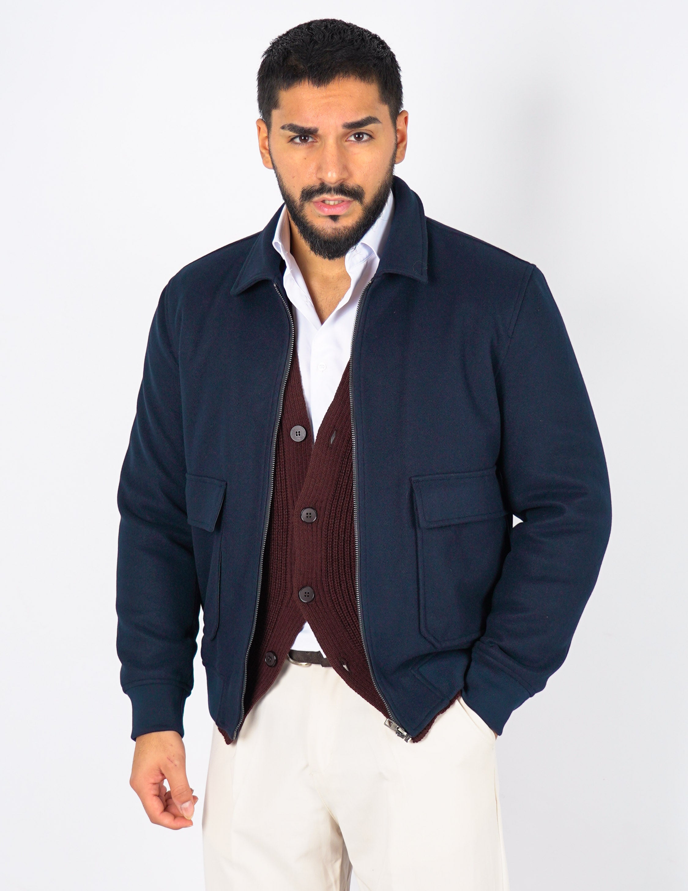 cappottino con collo imbottito