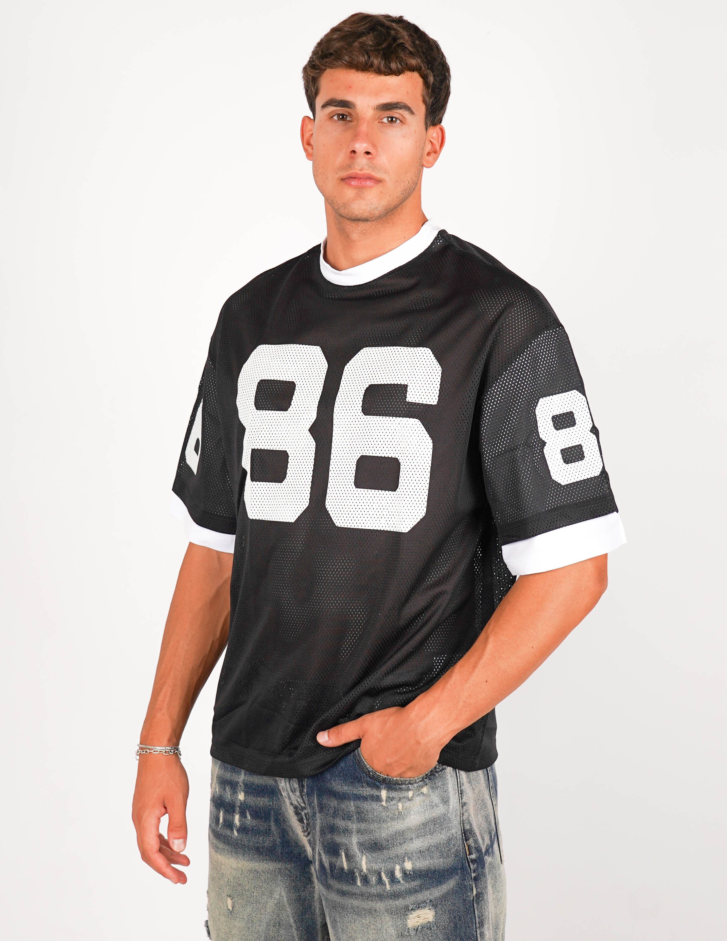 T-SHIRT CON STAMPA COLLEGE