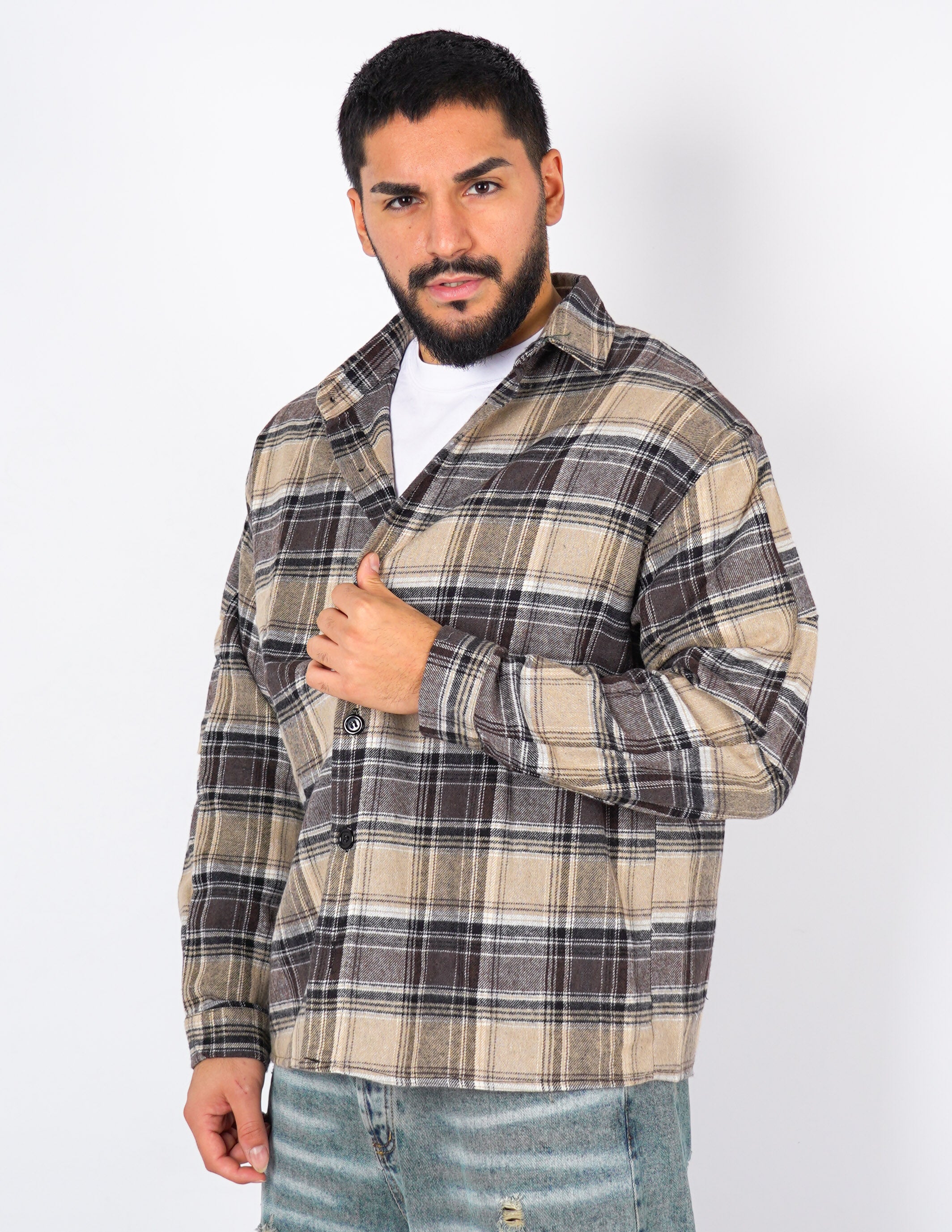 CAMICIA A QUADRI CROP FIT