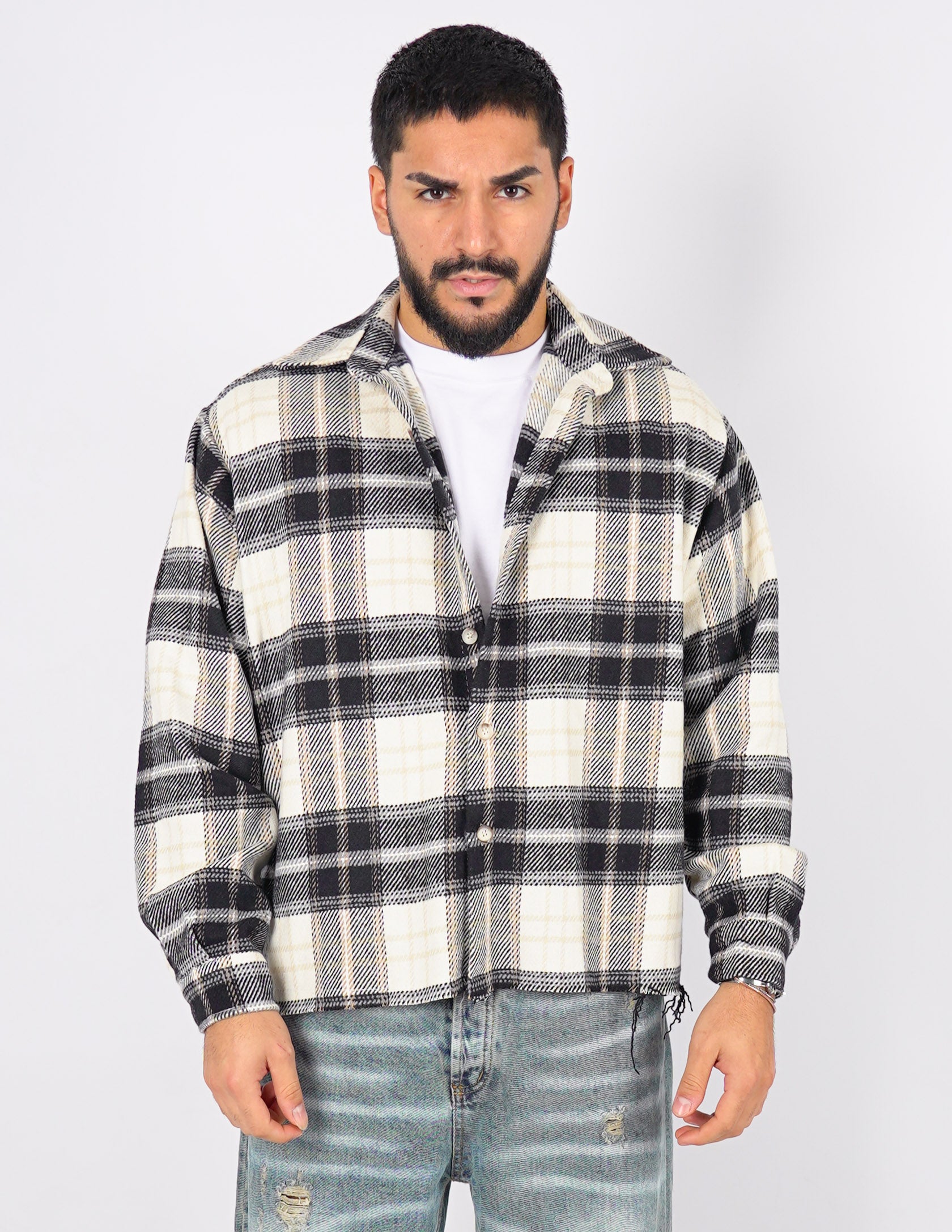 CAMICIA A QUADRI CROP FIT