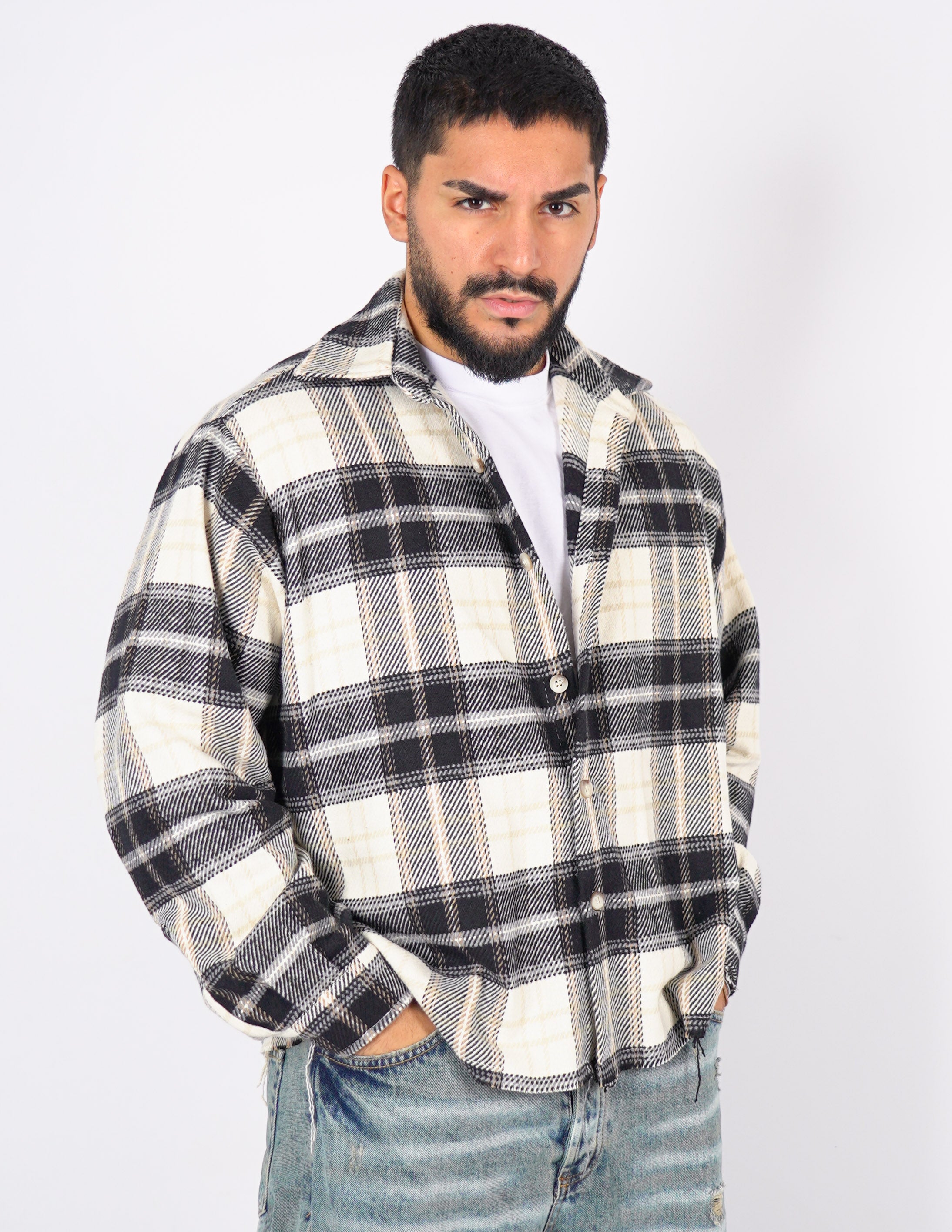 CAMICIA A QUADRI CROP FIT