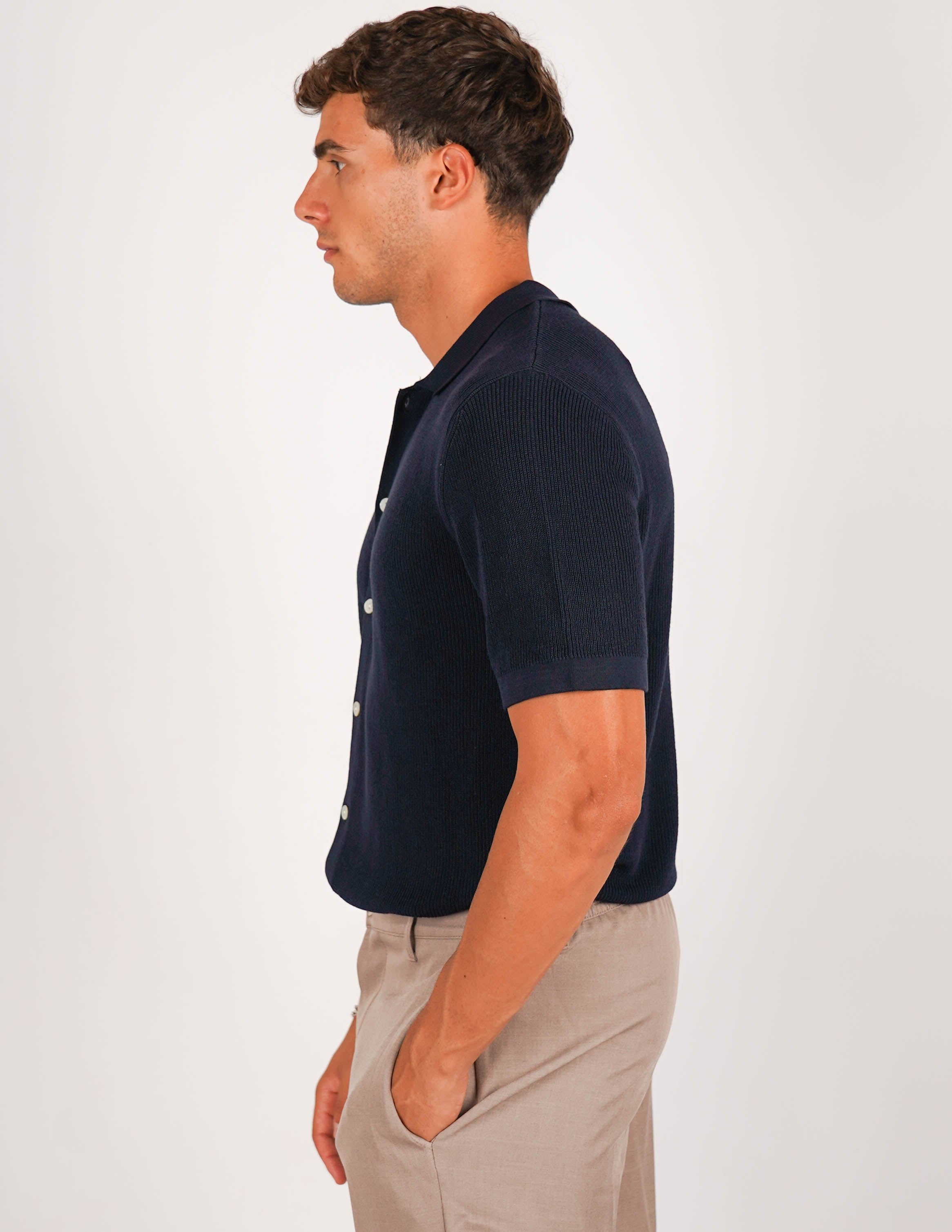 CAMICIA IN MAGLIA CON COLLO POLO