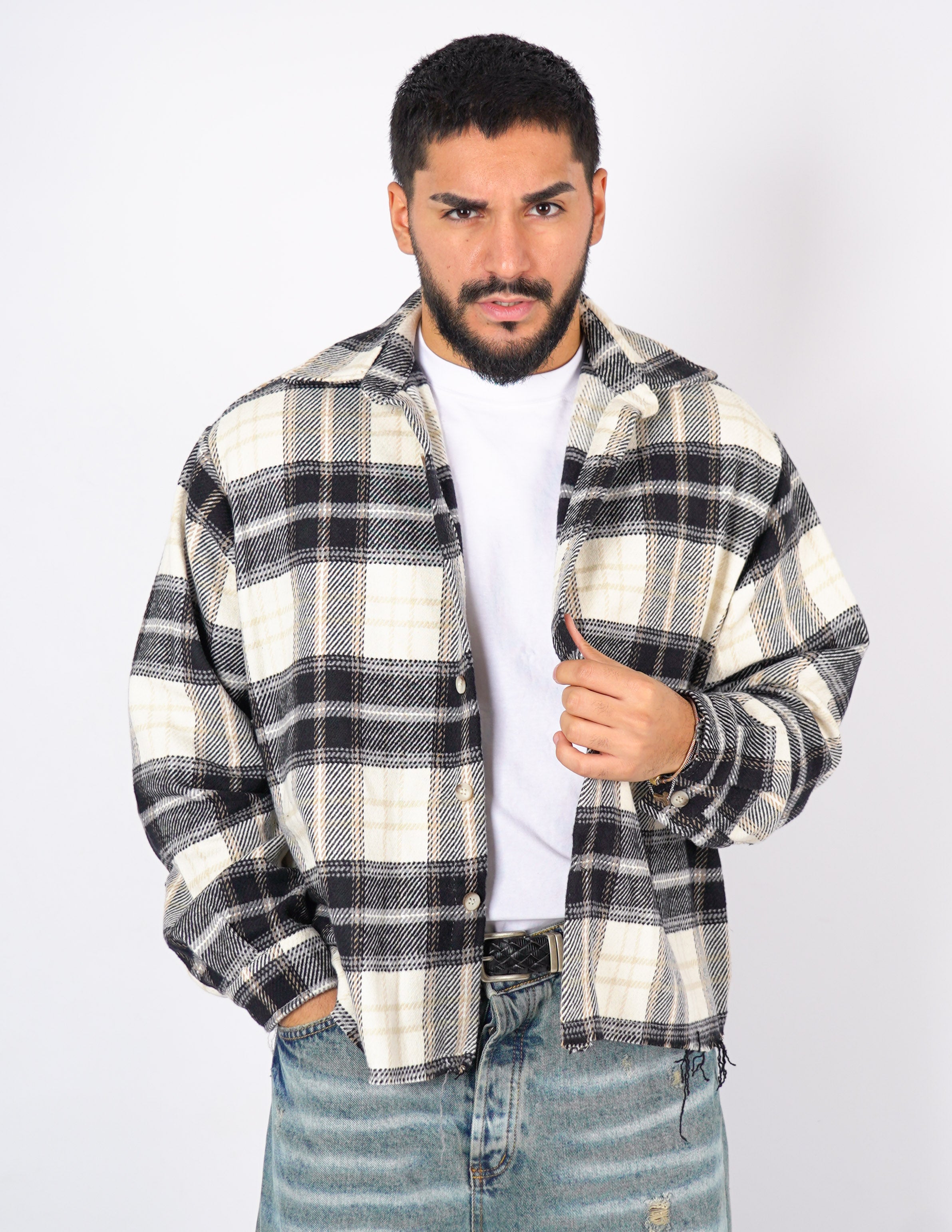 CAMICIA A QUADRI CROP FIT