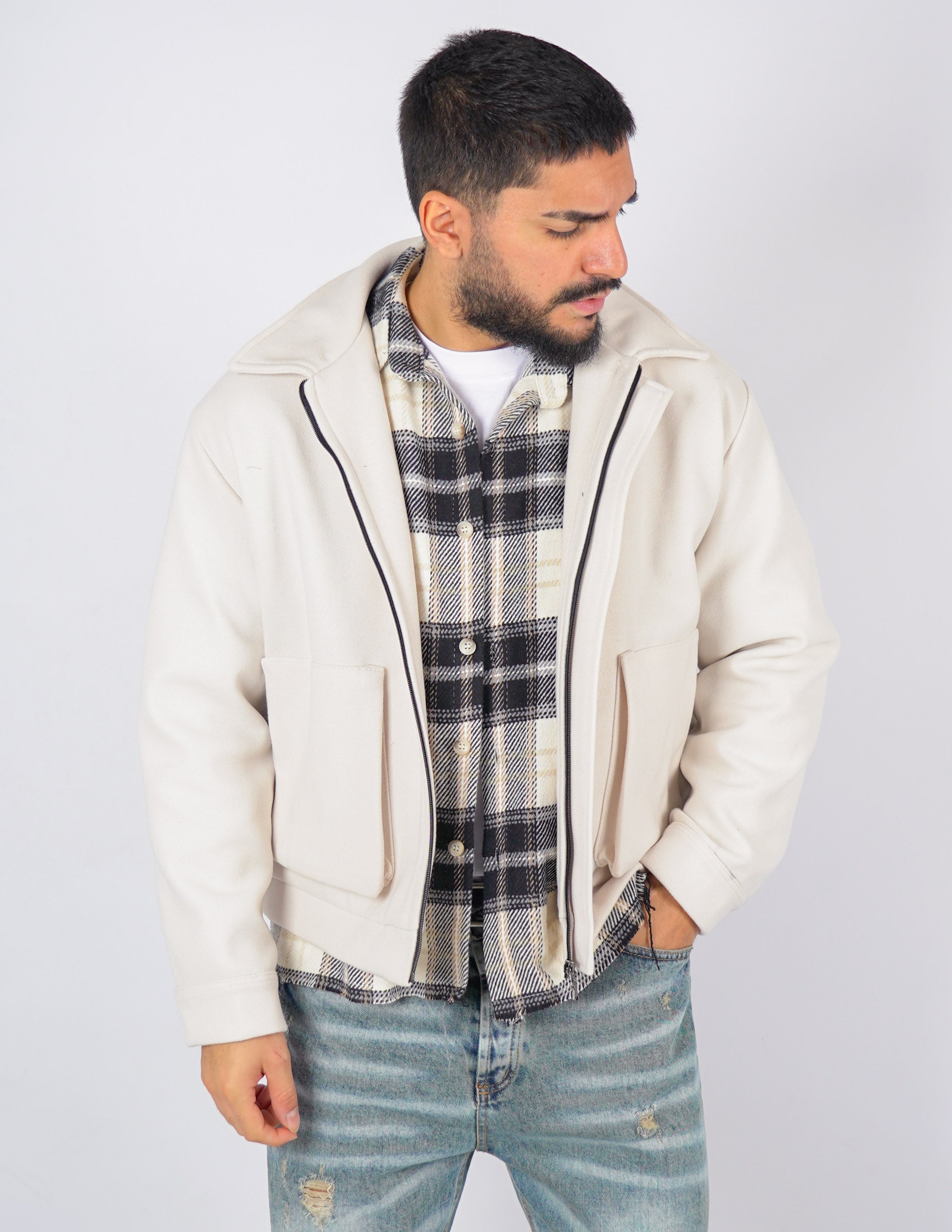 CAPPOTTO CROP CON COLLO