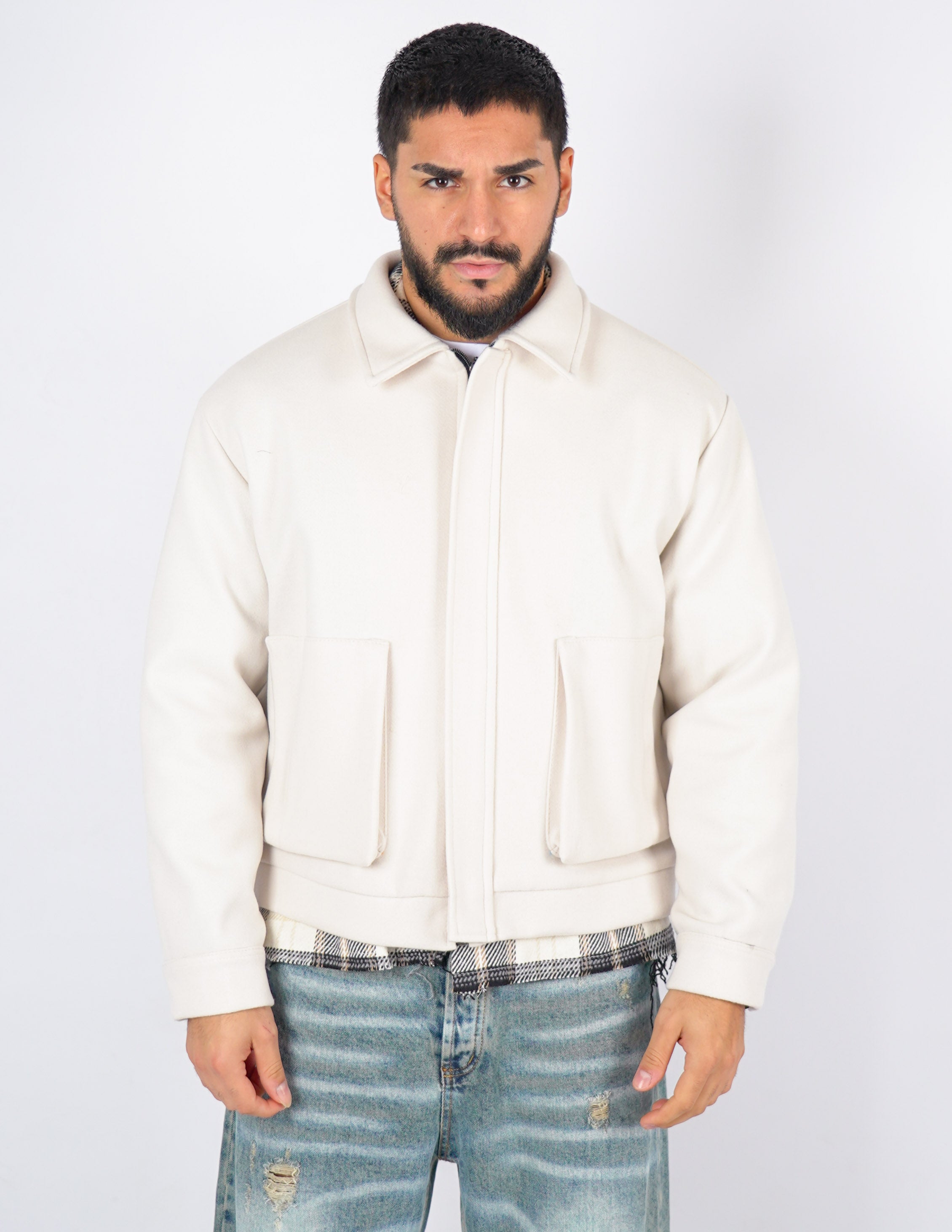 CAPPOTTO CROP CON COLLO