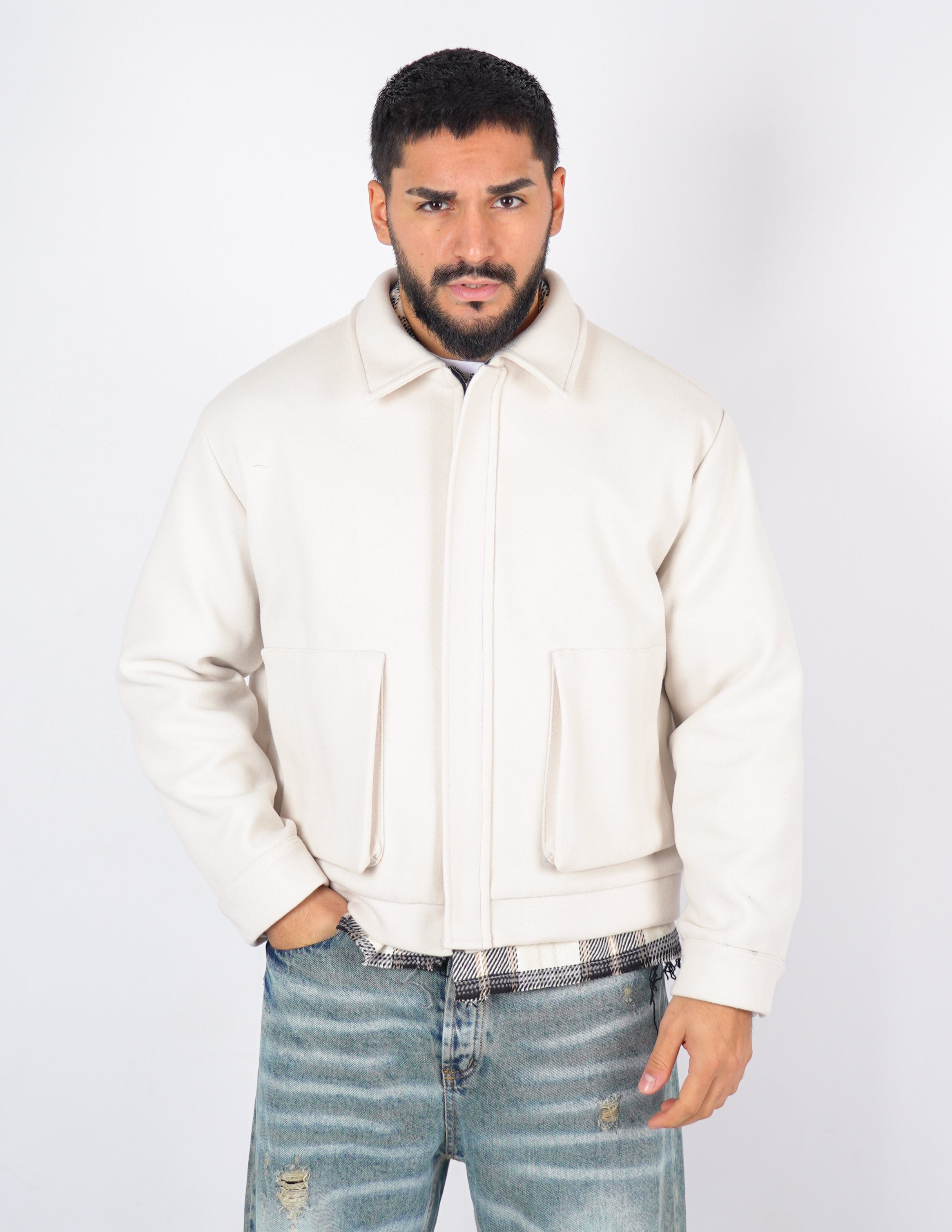 CAPPOTTO CROP CON COLLO