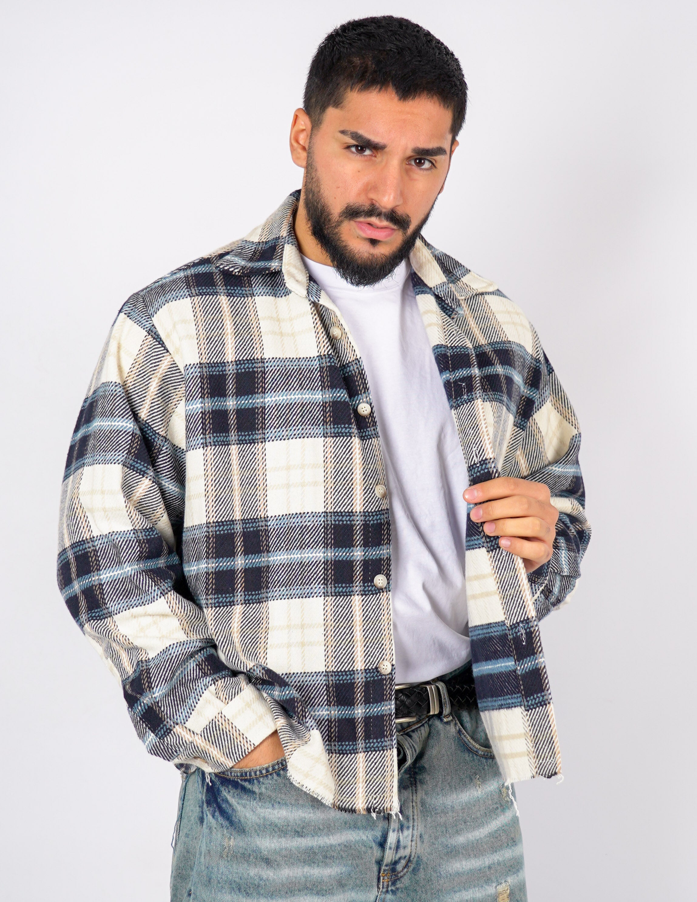 CAMICIA A QUADRI CROP FIT