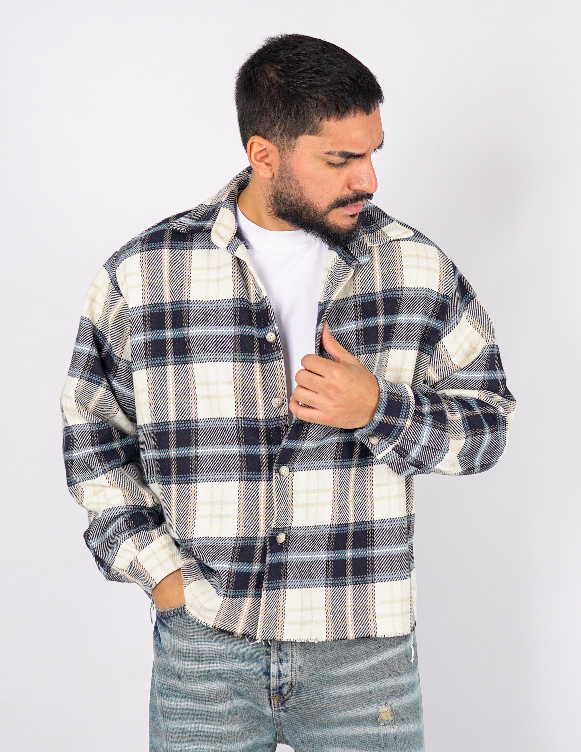 CAMICIA A QUADRI CROP FIT