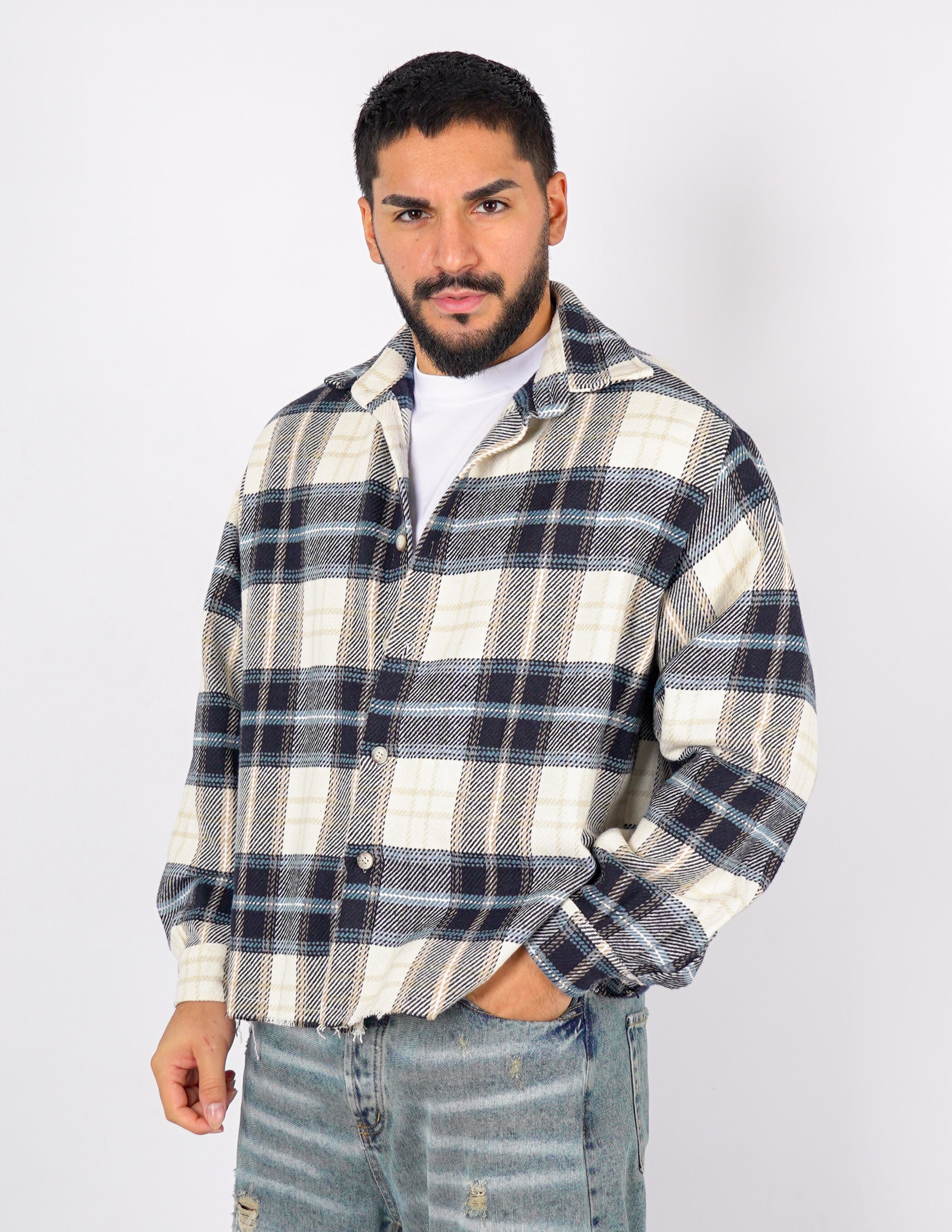 CAMICIA A QUADRI CROP FIT