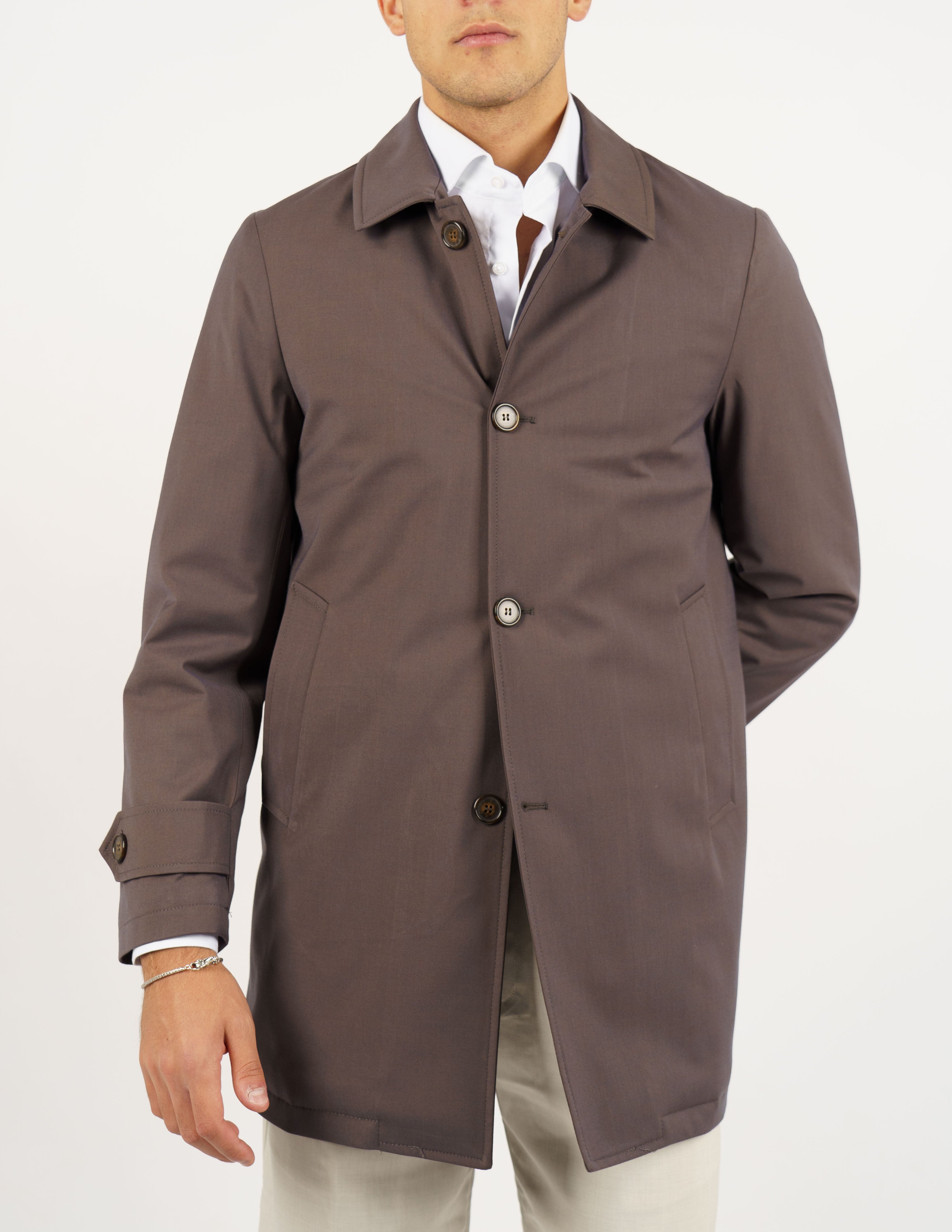 trench monopetto imbottito casual