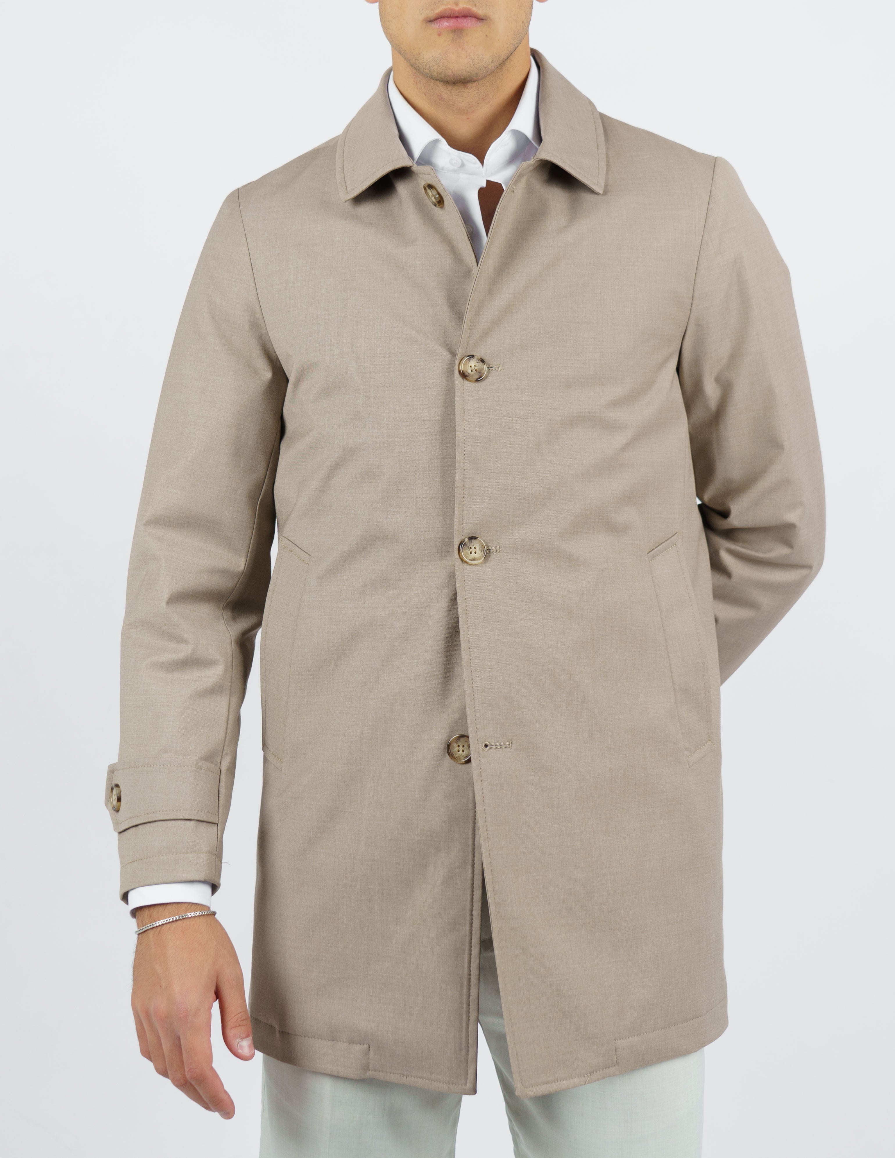 trench monopetto imbottito casual