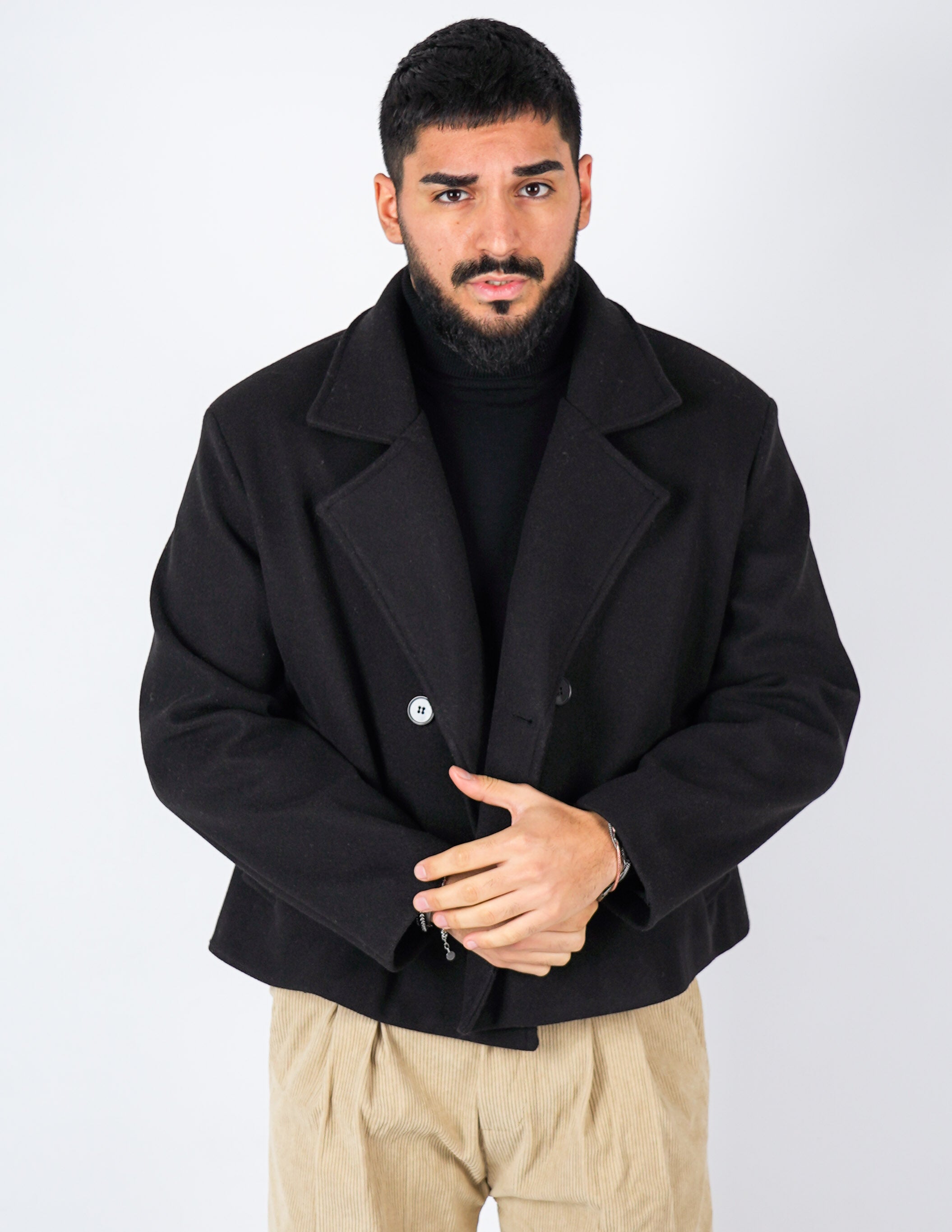 Cappottino doppiopetto CROP FIT