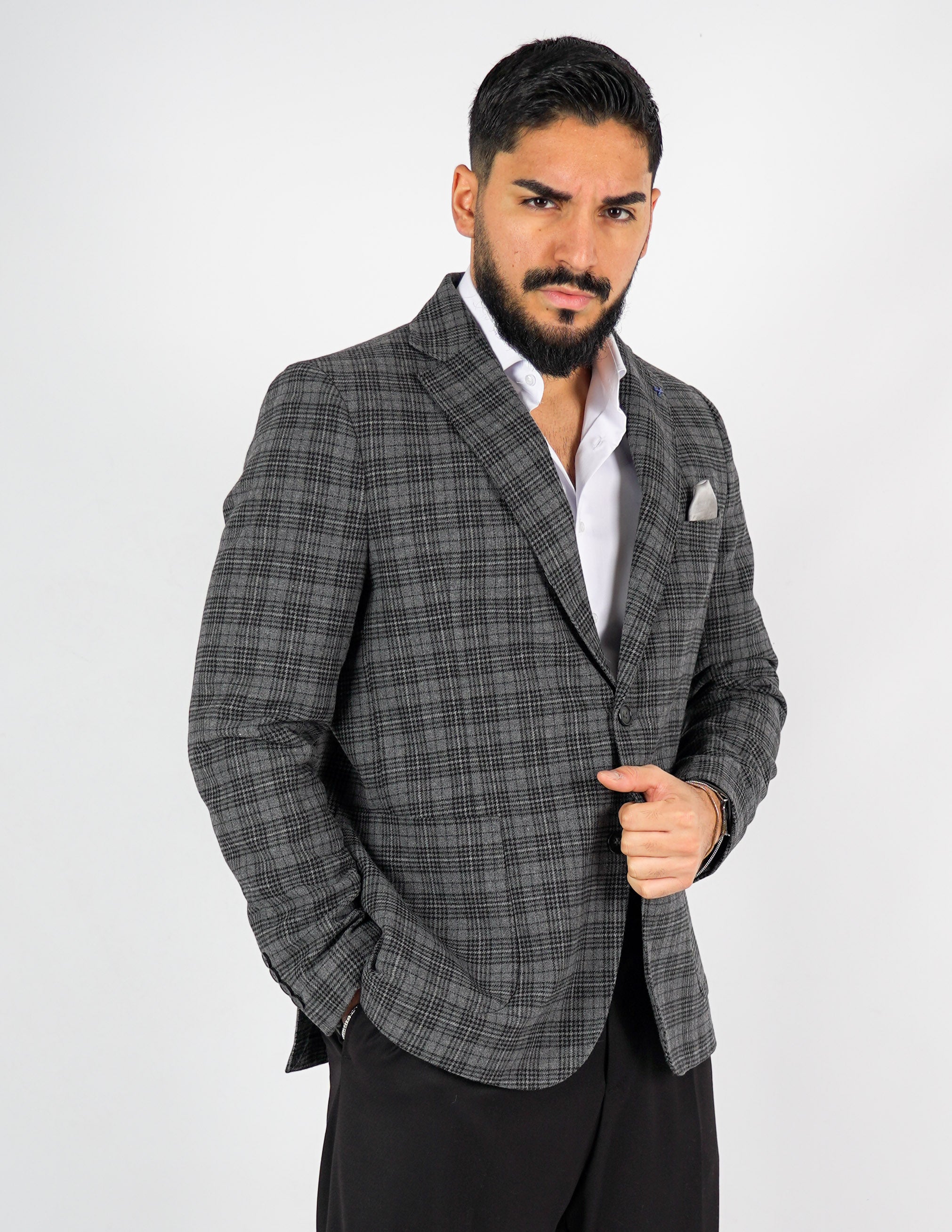 GIACCA MONOPETTO UOMO A QUADRI