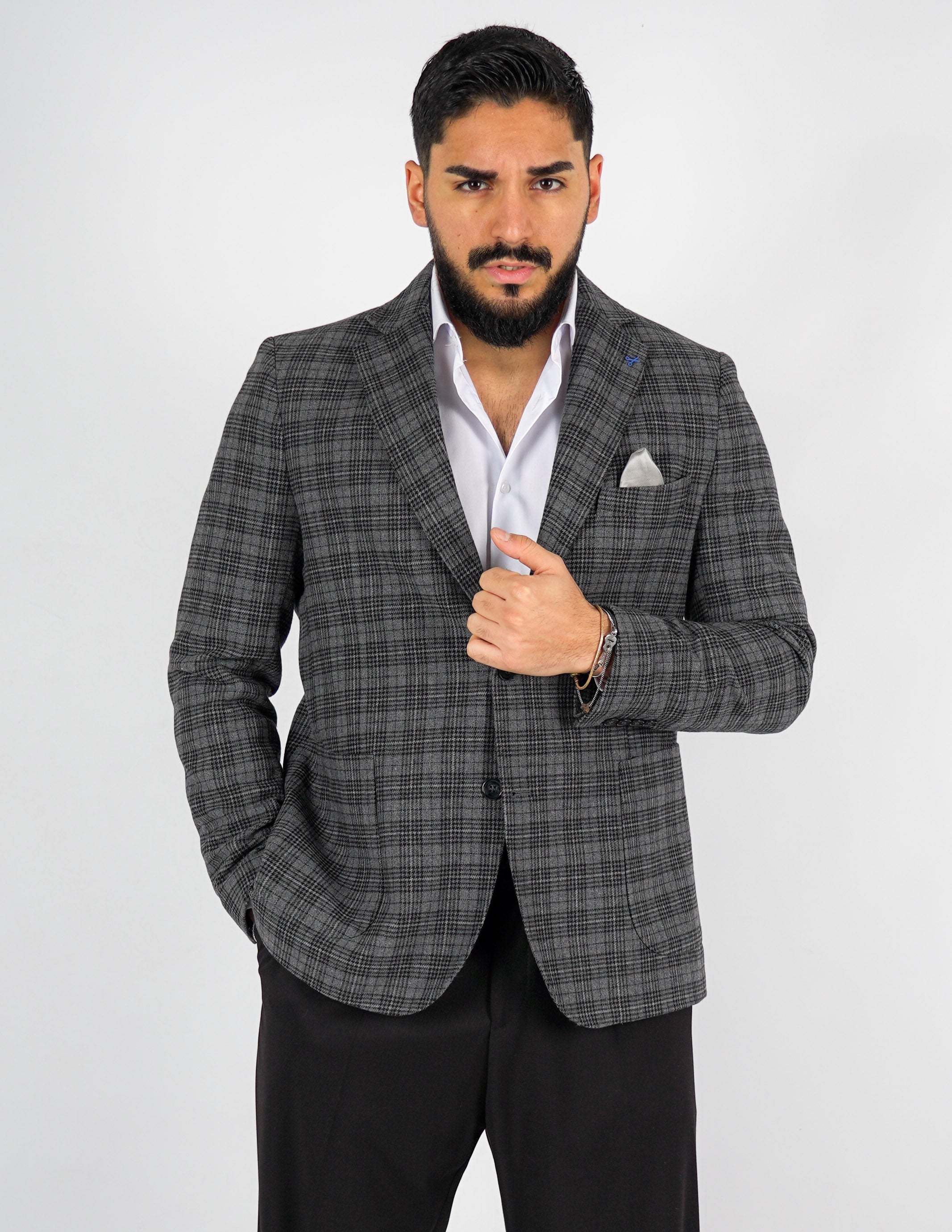 GIACCA MONOPETTO UOMO A QUADRI