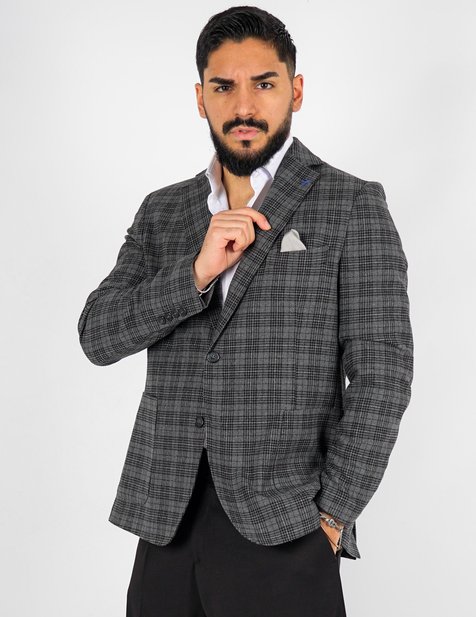 GIACCA MONOPETTO UOMO A QUADRI